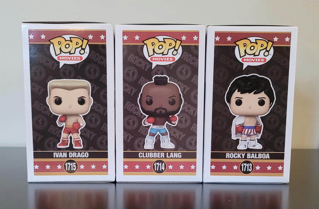 Signed Rocky Balboa Funko Pop Set: Stallone, Drago, Clubber Lang Mr. T (COA)