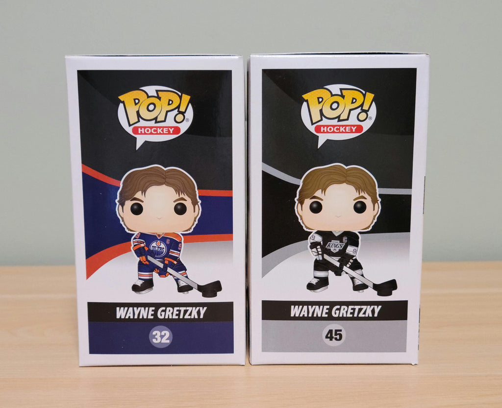 TWO! Wayne Gretzky Signed Autographed Funko Pop Edmonton Oilers NHL Hologram COA