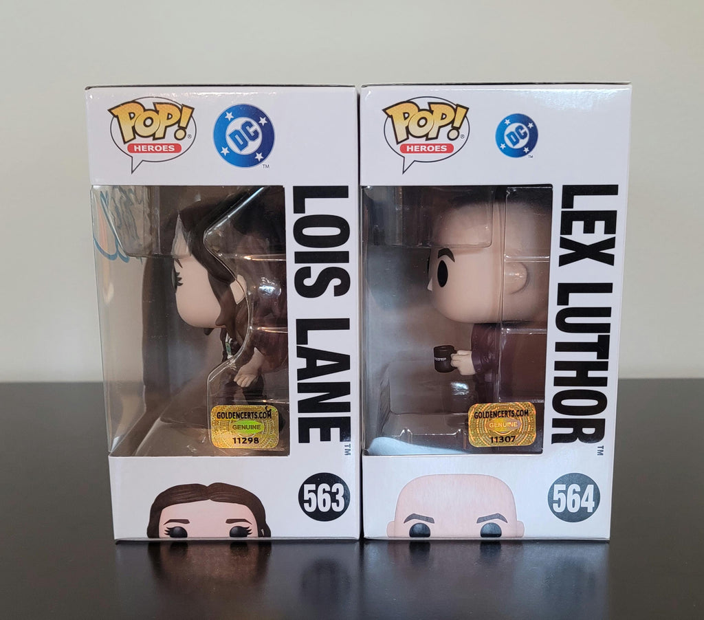 Rachel Brosnahan & Nicholas Hoult DC Superman Signed Autographed Funko Pops COA