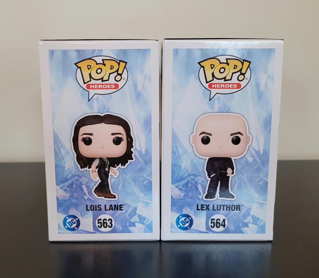 Rachel Brosnahan & Nicholas Hoult DC Superman Signed Autographed Funko Pops COA