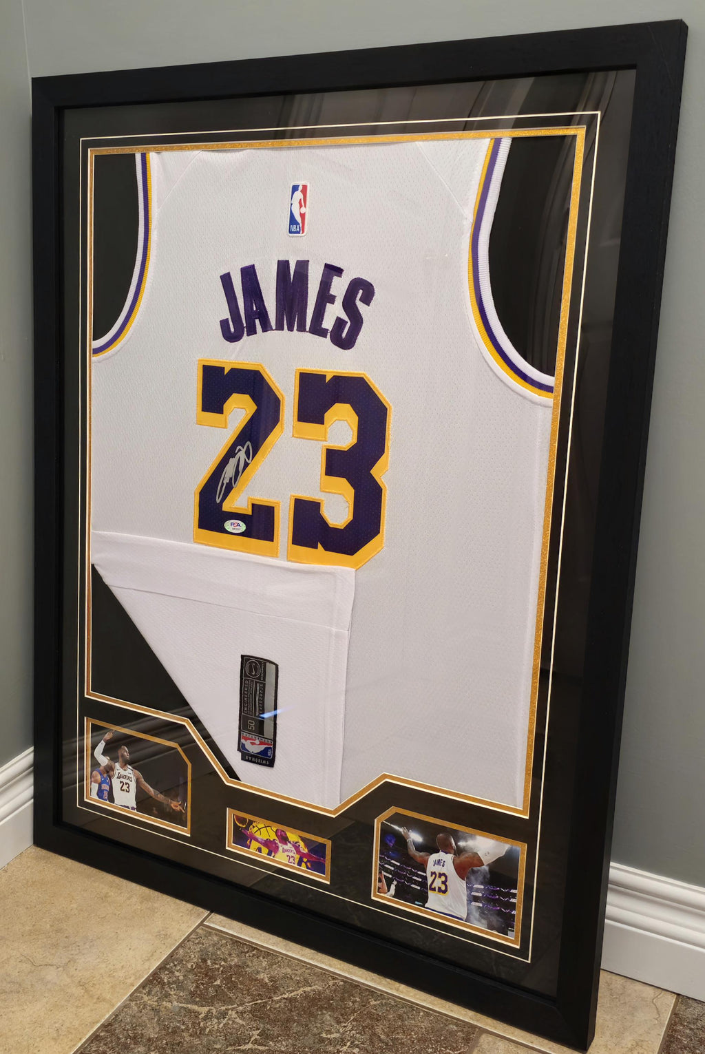 FRAMED! LeBron James Signed Los Angeles Lakers Swingman Jersey PSA COA Autographed
