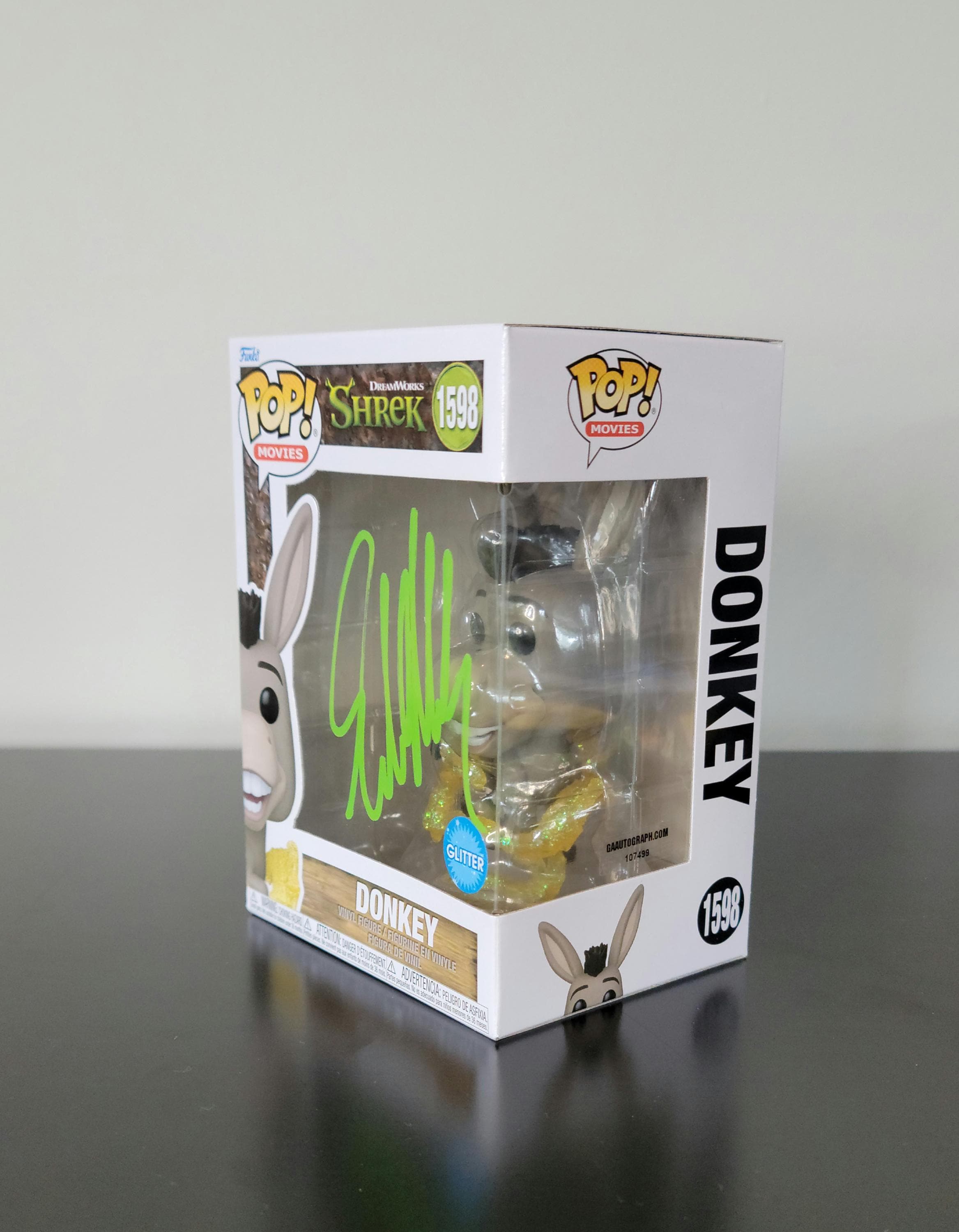 Eddie Murphy Signed Autographed Shrek Glitter Donkey Funko Pop with COA