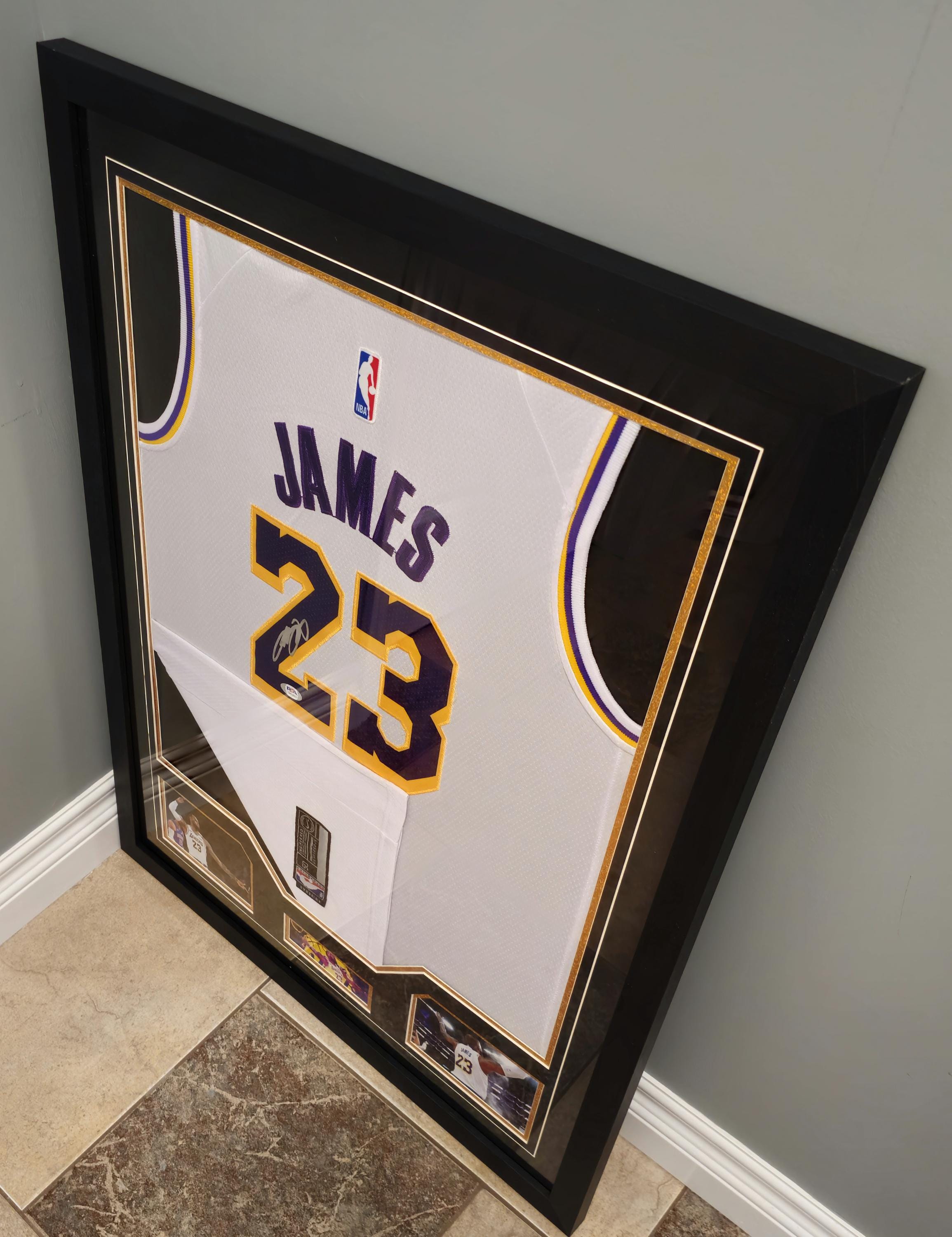 FRAMED! LeBron James Signed Los Angeles Lakers Swingman Jersey PSA COA Autographed
