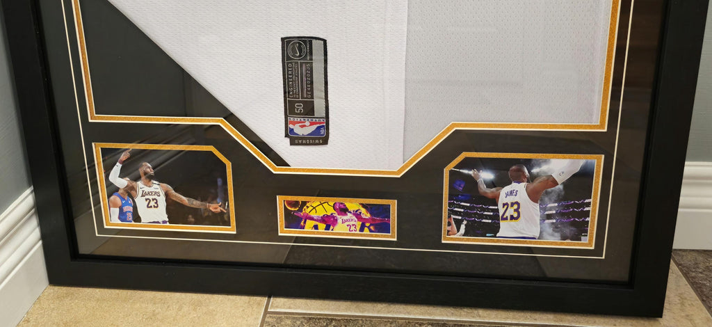 FRAMED! LeBron James Signed Los Angeles Lakers Swingman Jersey PSA COA Autographed