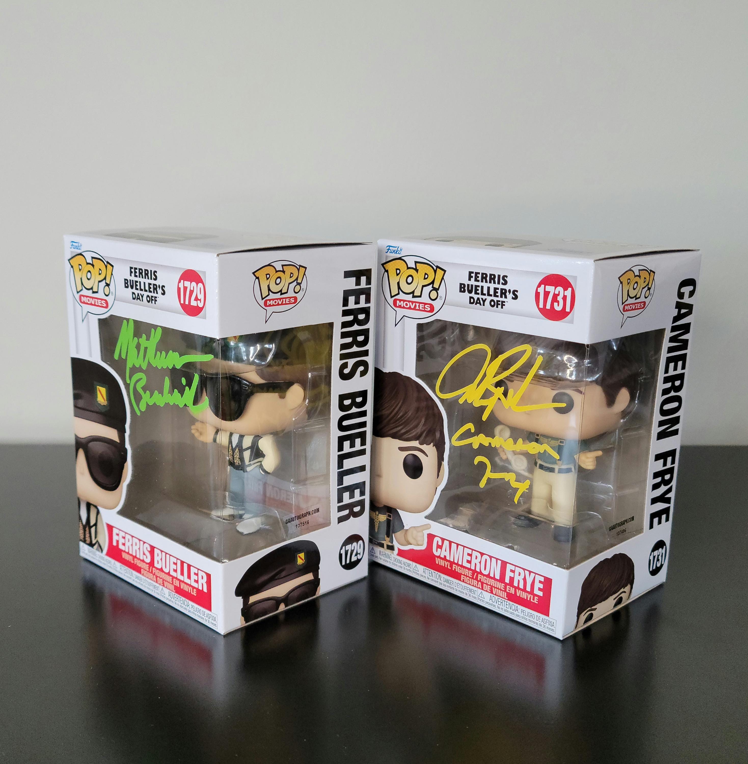 Ferris Bueller Signed Autographed Matthew Broderick Alan Ruck Funko Pops w/ COA
