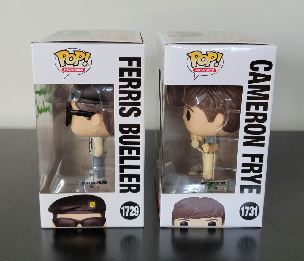 Ferris Bueller Signed Autographed Matthew Broderick Alan Ruck Funko Pops w/ COA
