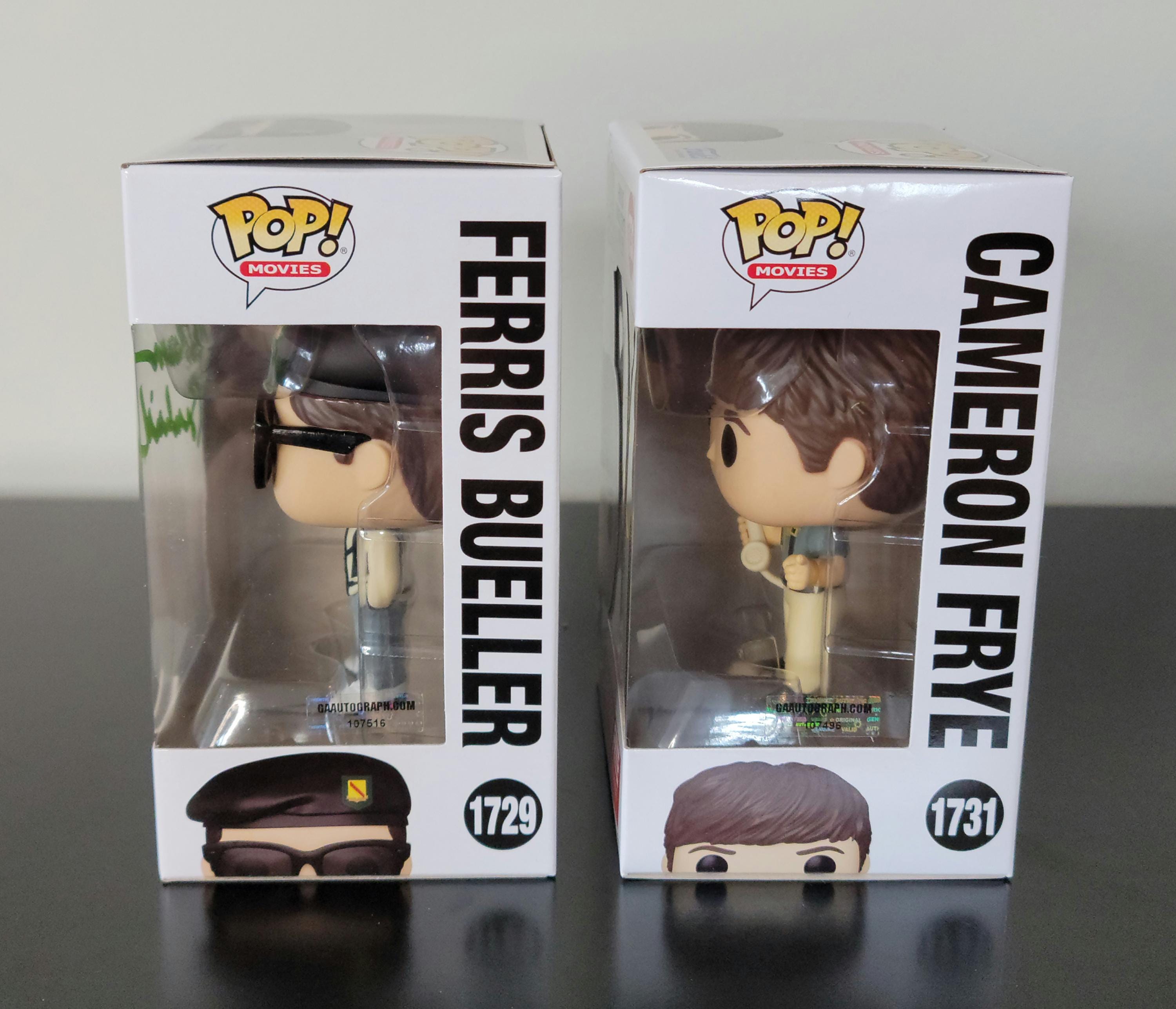 Ferris Bueller Signed Autographed Matthew Broderick Alan Ruck Funko Pops w/ COA