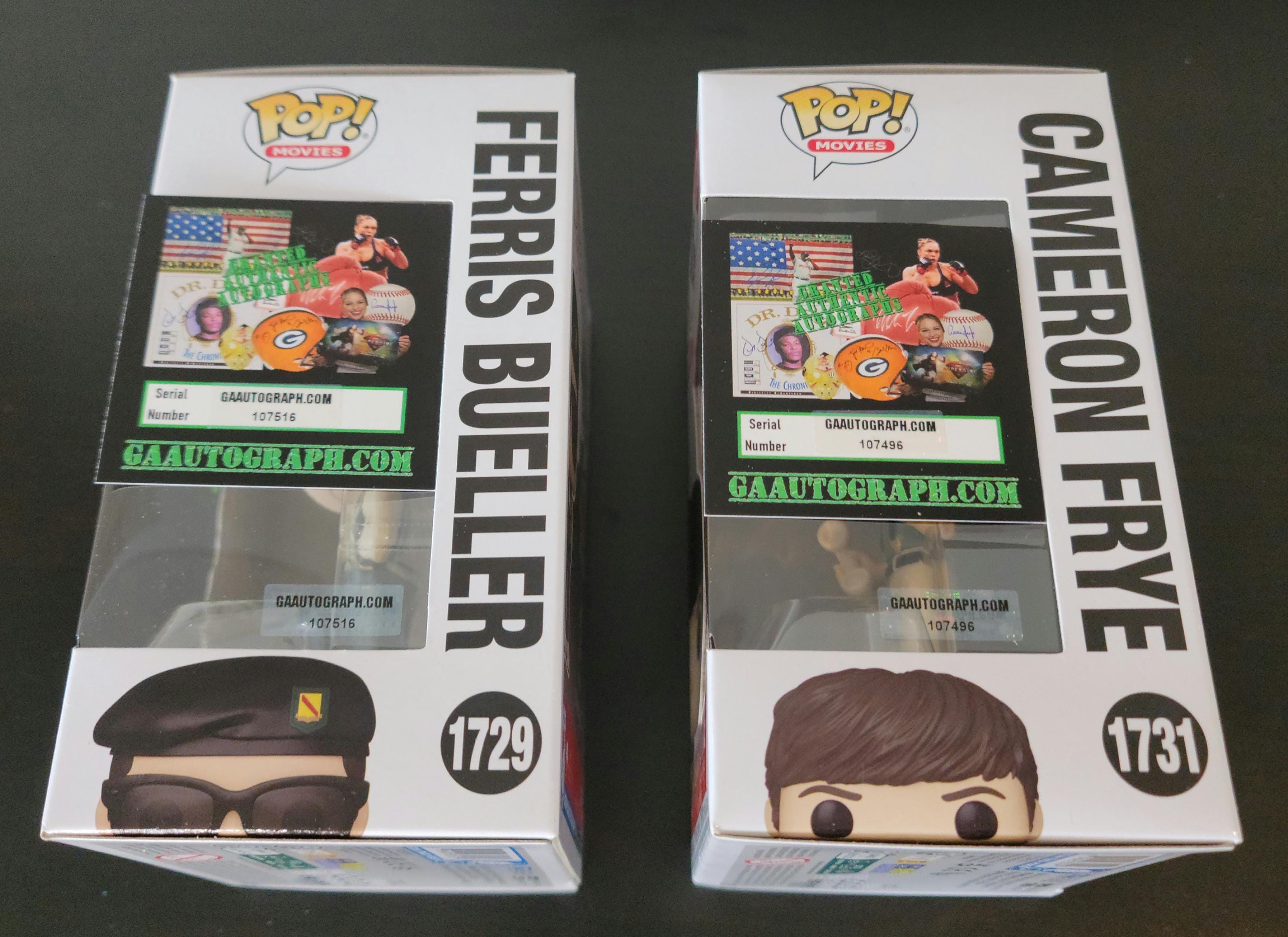Ferris Bueller Signed Autographed Matthew Broderick Alan Ruck Funko Pops w/ COA