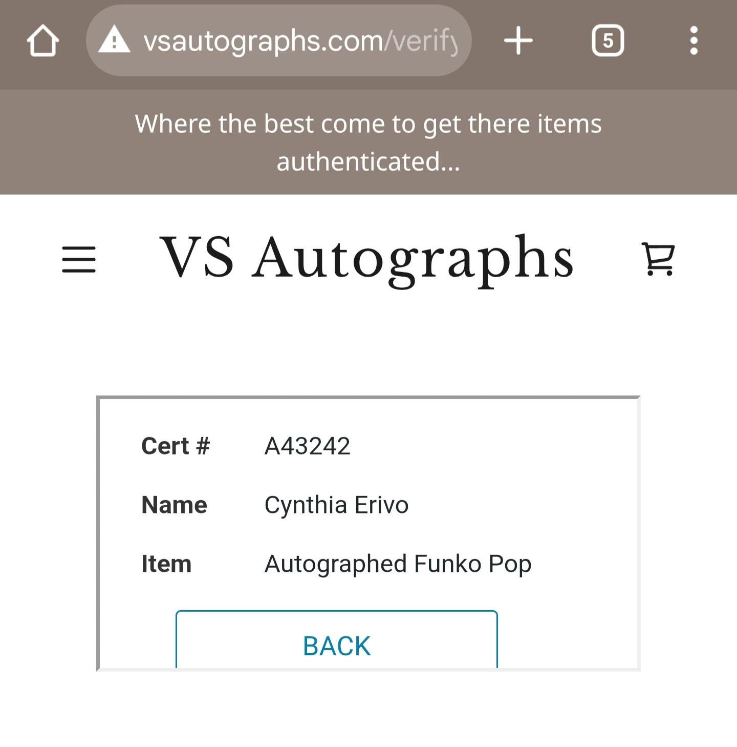 Cynthia Erivo Signed Autographed Wicked Movie Elphaba Funko Pop with COA