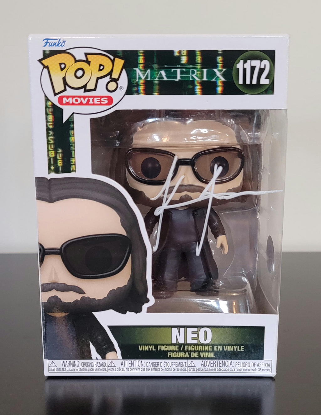 Keanu Reeves Signed Autographed Neo The Matrix Funko Pop w/ COA
