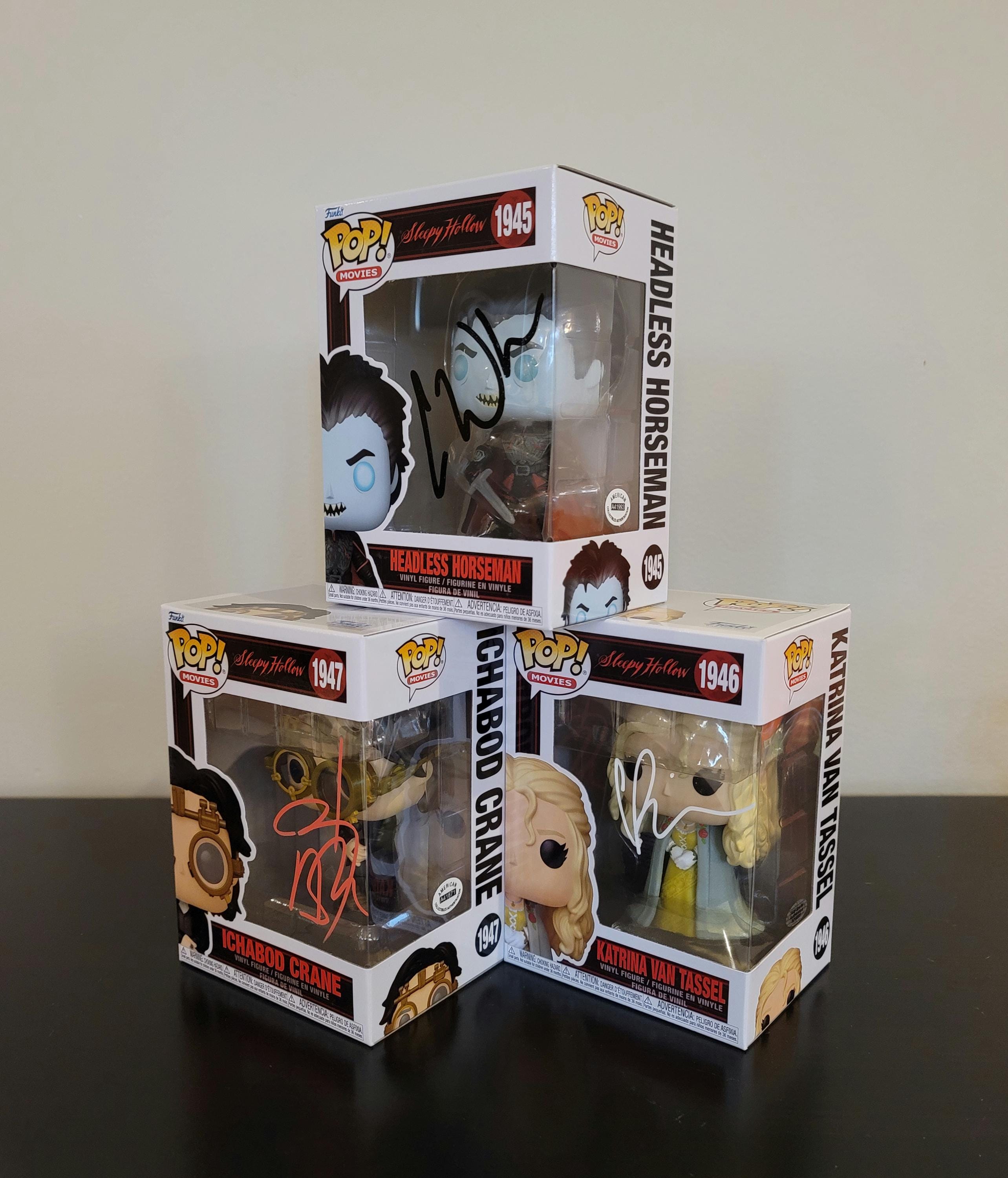 Sleepy Hollow Signed Autographed Funko Pop Set Johnny Depp Christopher Walken Christina Ricci COA