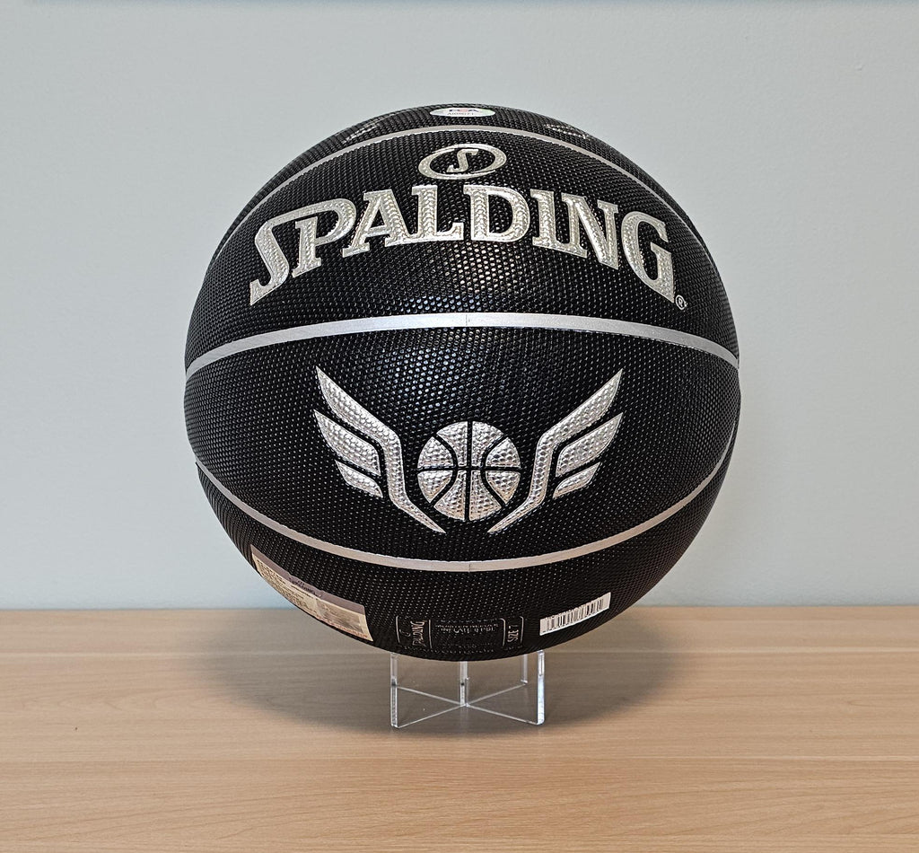 Michael Jordan Signed Black Spalding Basketball Silver Ink PSA Authenticated Ultra Premium Display Piece Chicago Bulls Iconic NBA