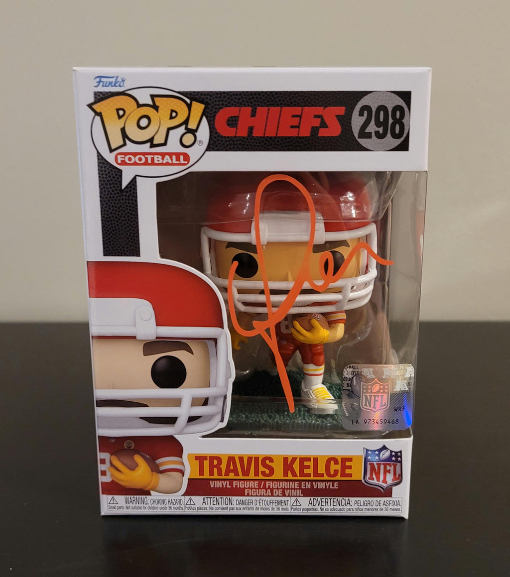 Taylor Swift Signed Autographed Travis Kelce Kansas City Chiefs Funko Pop COA