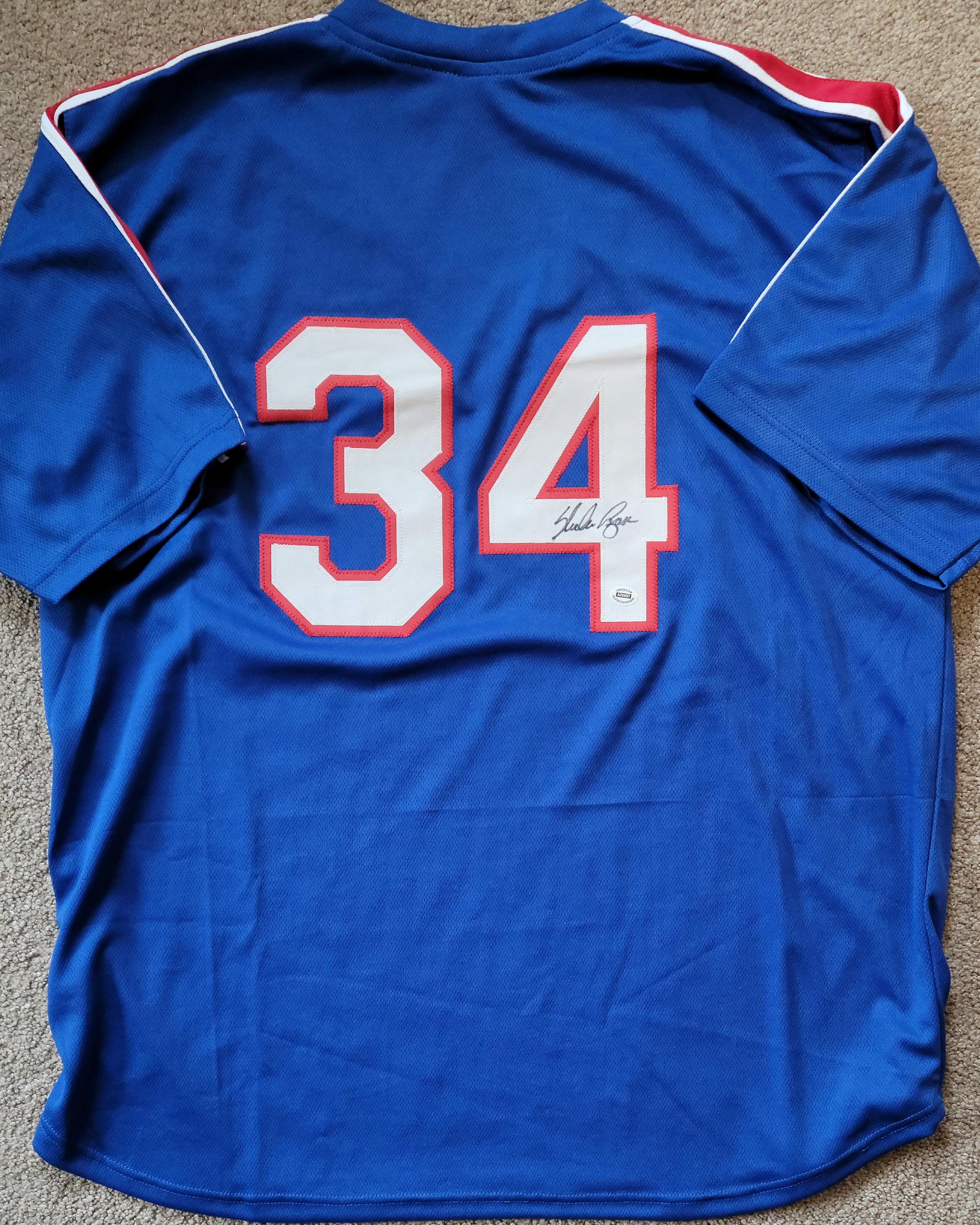 Nolan Ryan Signed Autographed Texas Rangers Custom Jersey with w/ COA