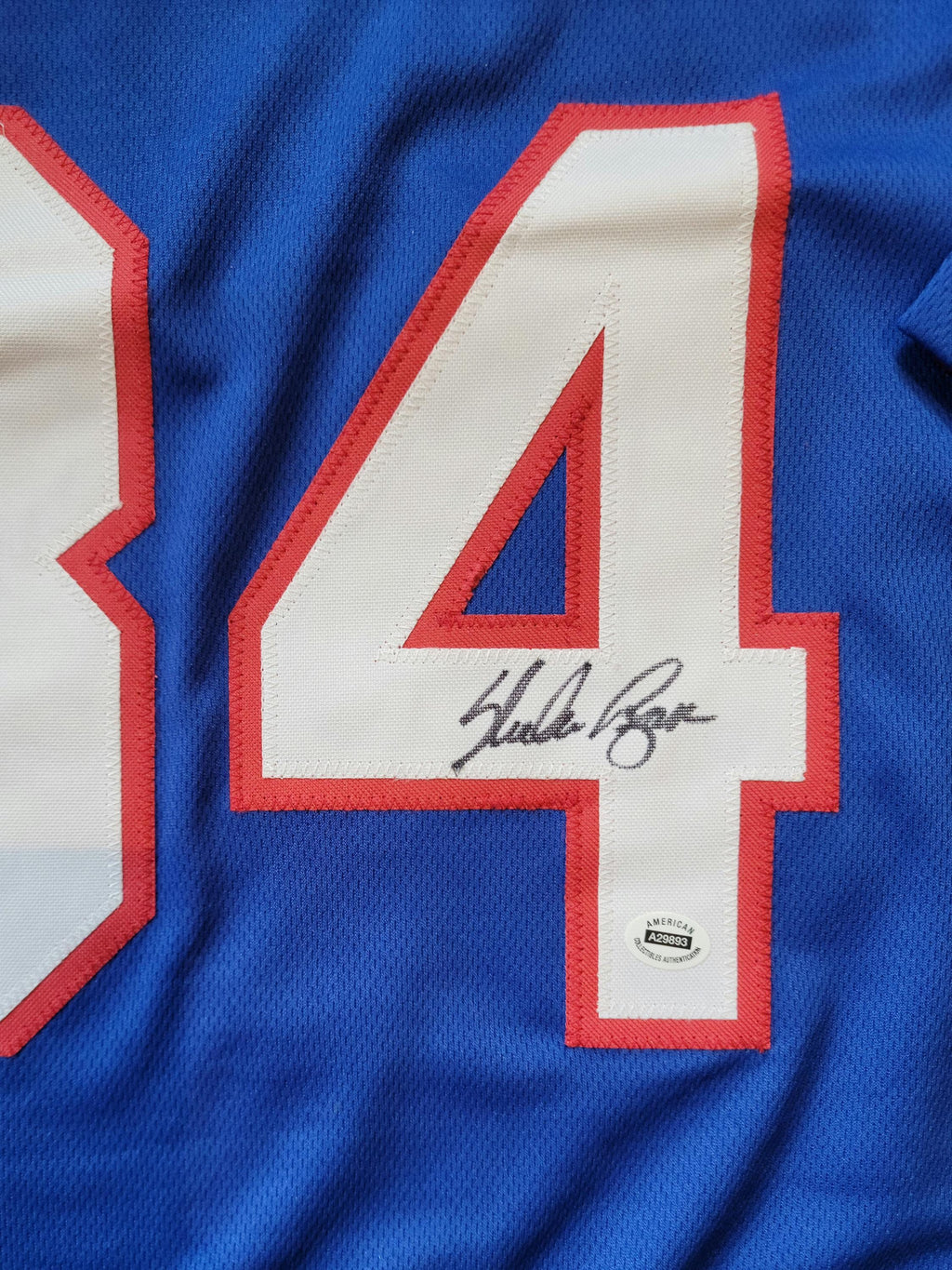 Nolan Ryan Signed Autographed Texas Rangers Custom Jersey with w/ COA