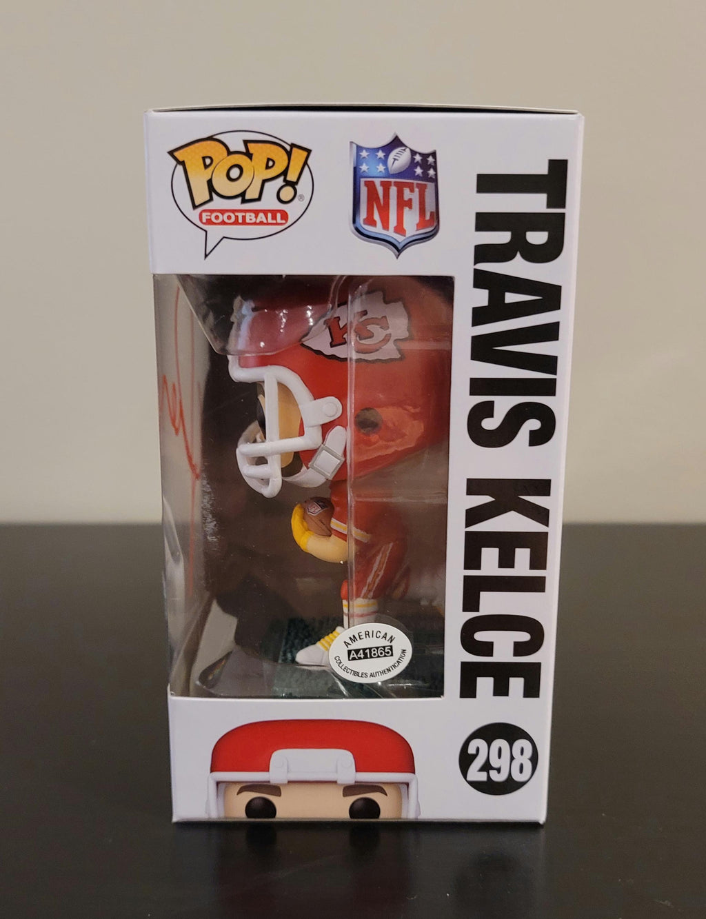 Taylor Swift Signed Autographed Travis Kelce Kansas City Chiefs Funko Pop COA