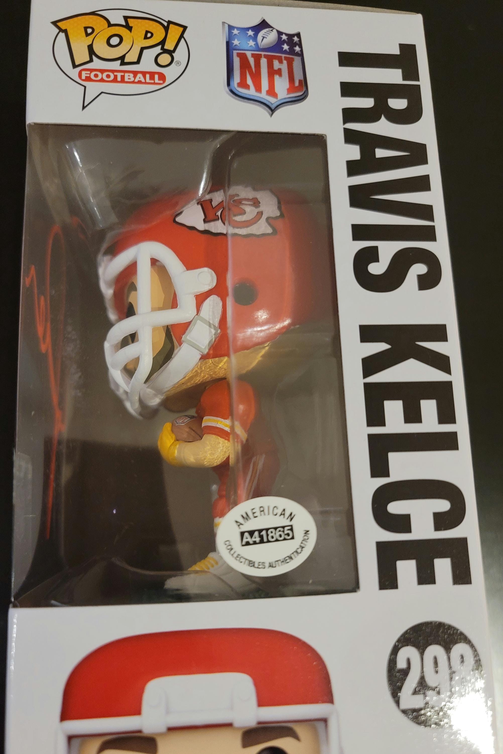 Taylor Swift Signed Autographed Travis Kelce Kansas City Chiefs Funko Pop COA