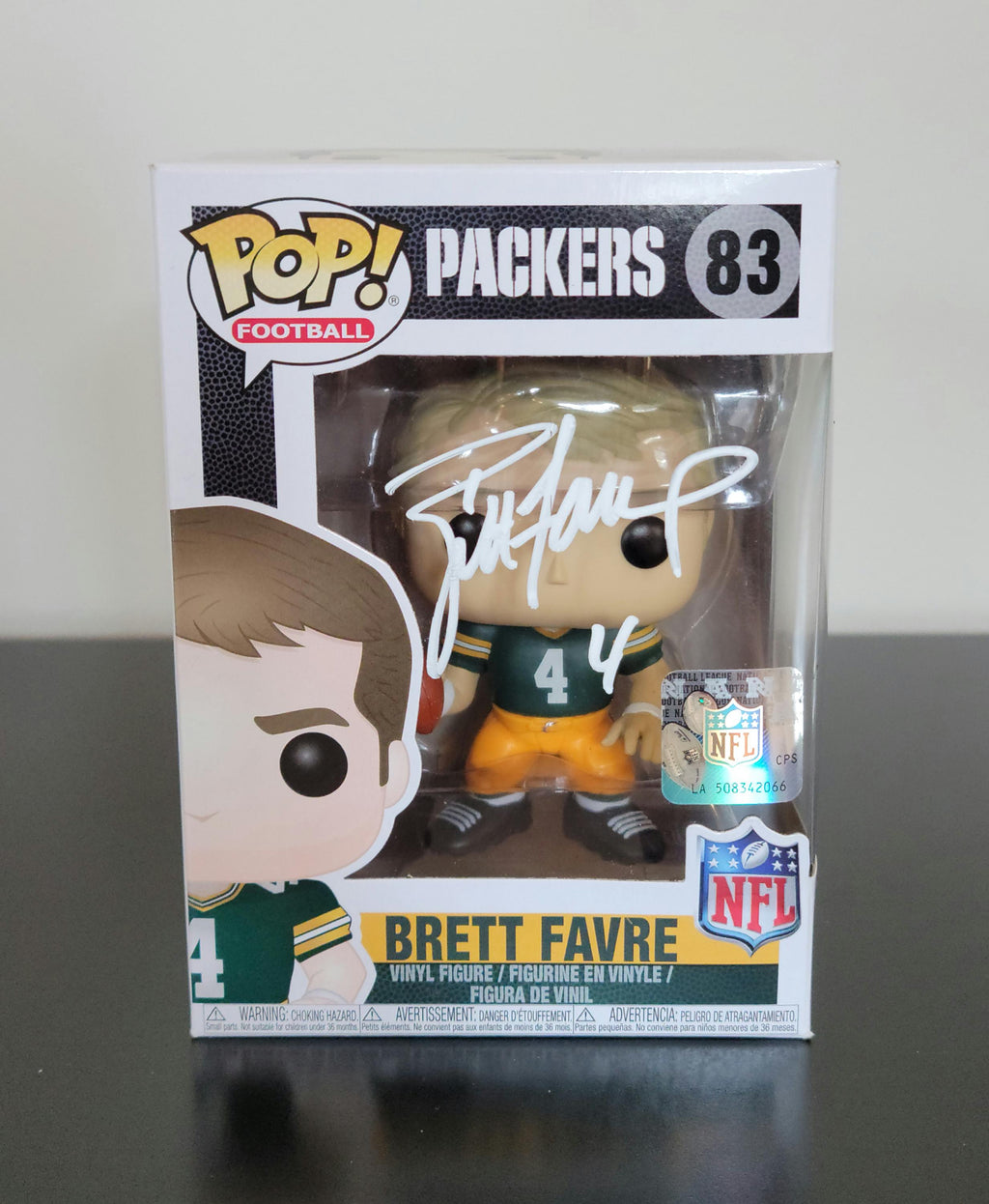 Brett Favre Signed Autographed Green Bay Packers Funko Pop NFL Hologram w/ COA