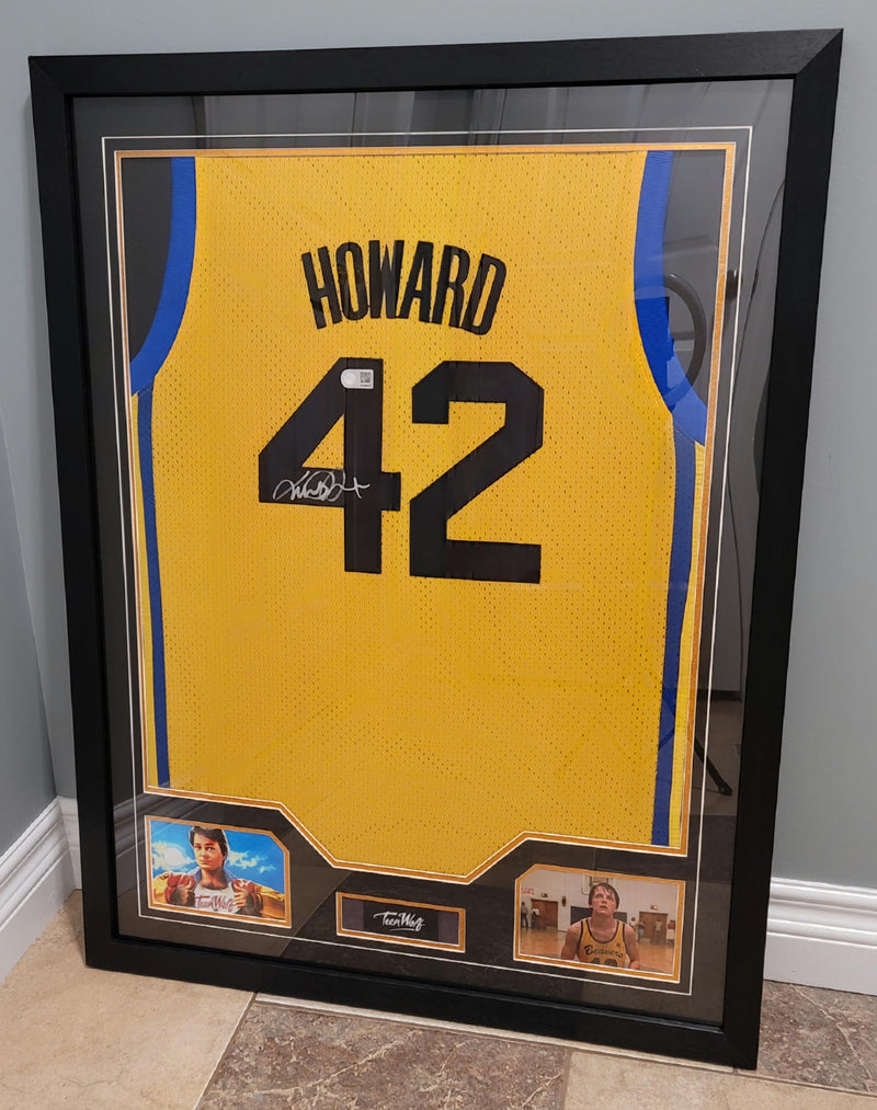 CUSTOM FRAMED! Michael J Fox Signed Autographed Scott Howard Teen Wolf Jersey with COA