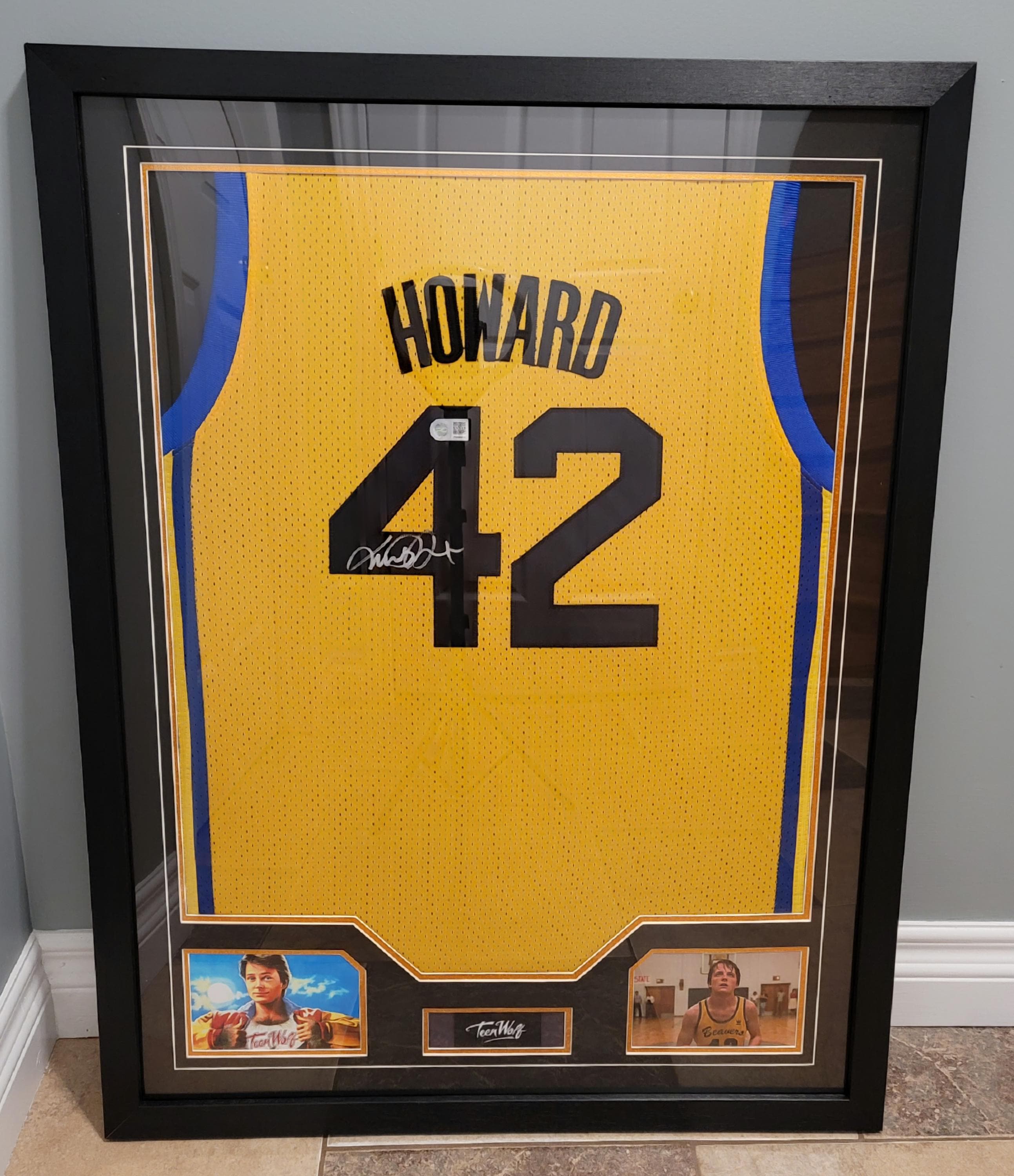 CUSTOM FRAMED! Michael J Fox Signed Autographed Scott Howard Teen Wolf Jersey with COA