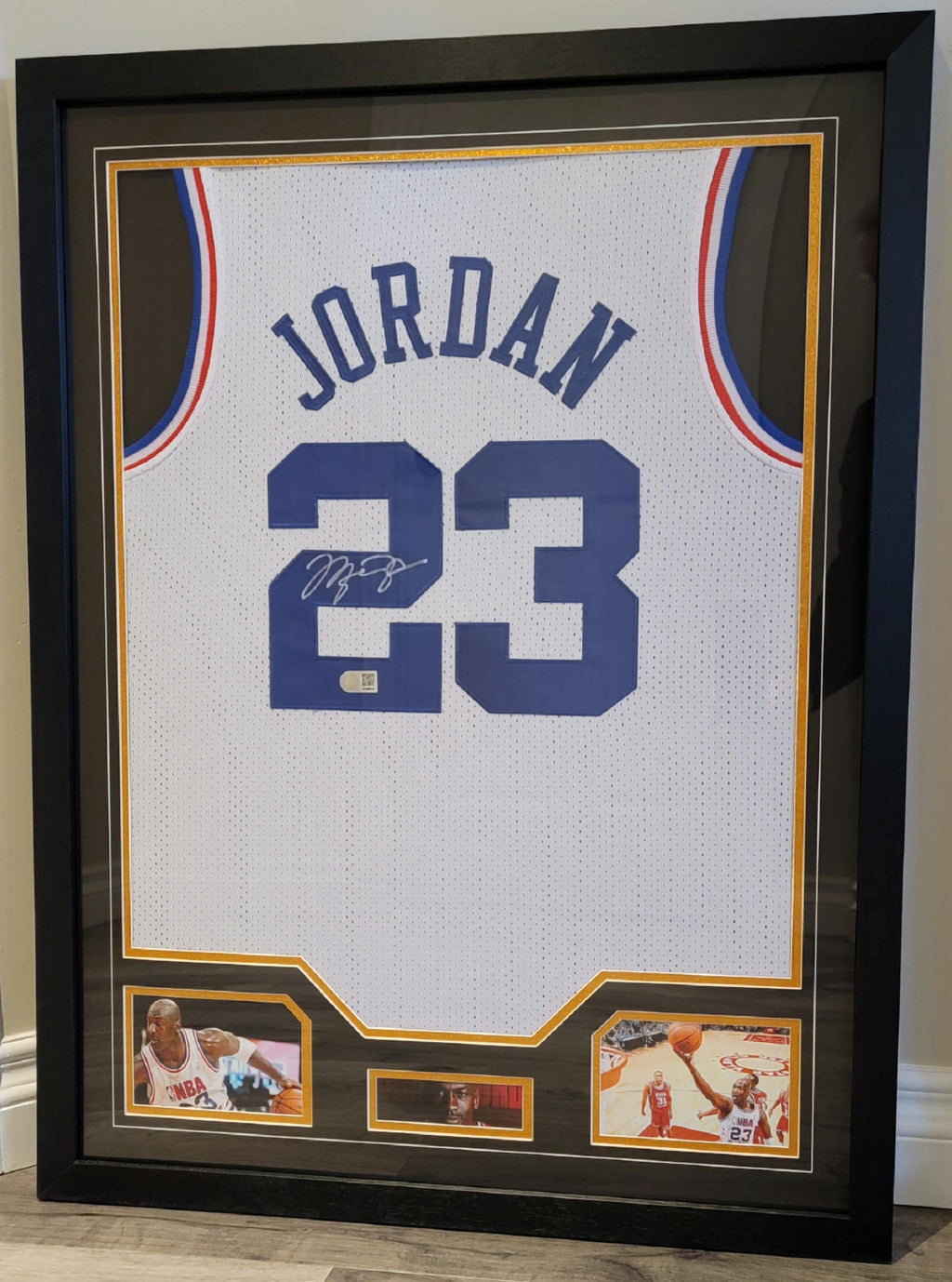CUSTOM FRAMED! Michael Jordan Signed Autographed 2003 All-Star M&N Jersey COA