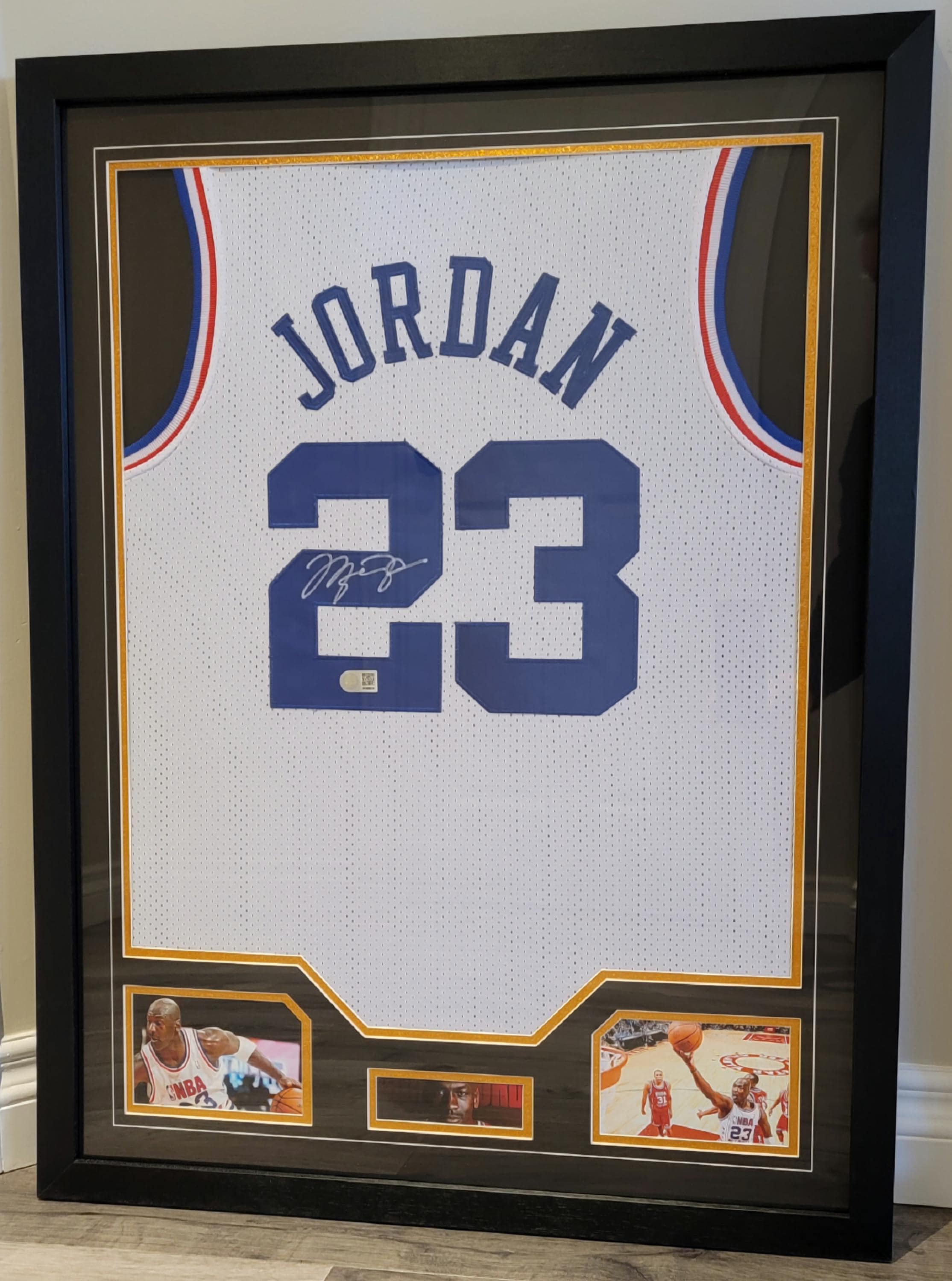 CUSTOM FRAMED! Michael Jordan Signed Autographed 2003 All-Star M&N Jersey COA