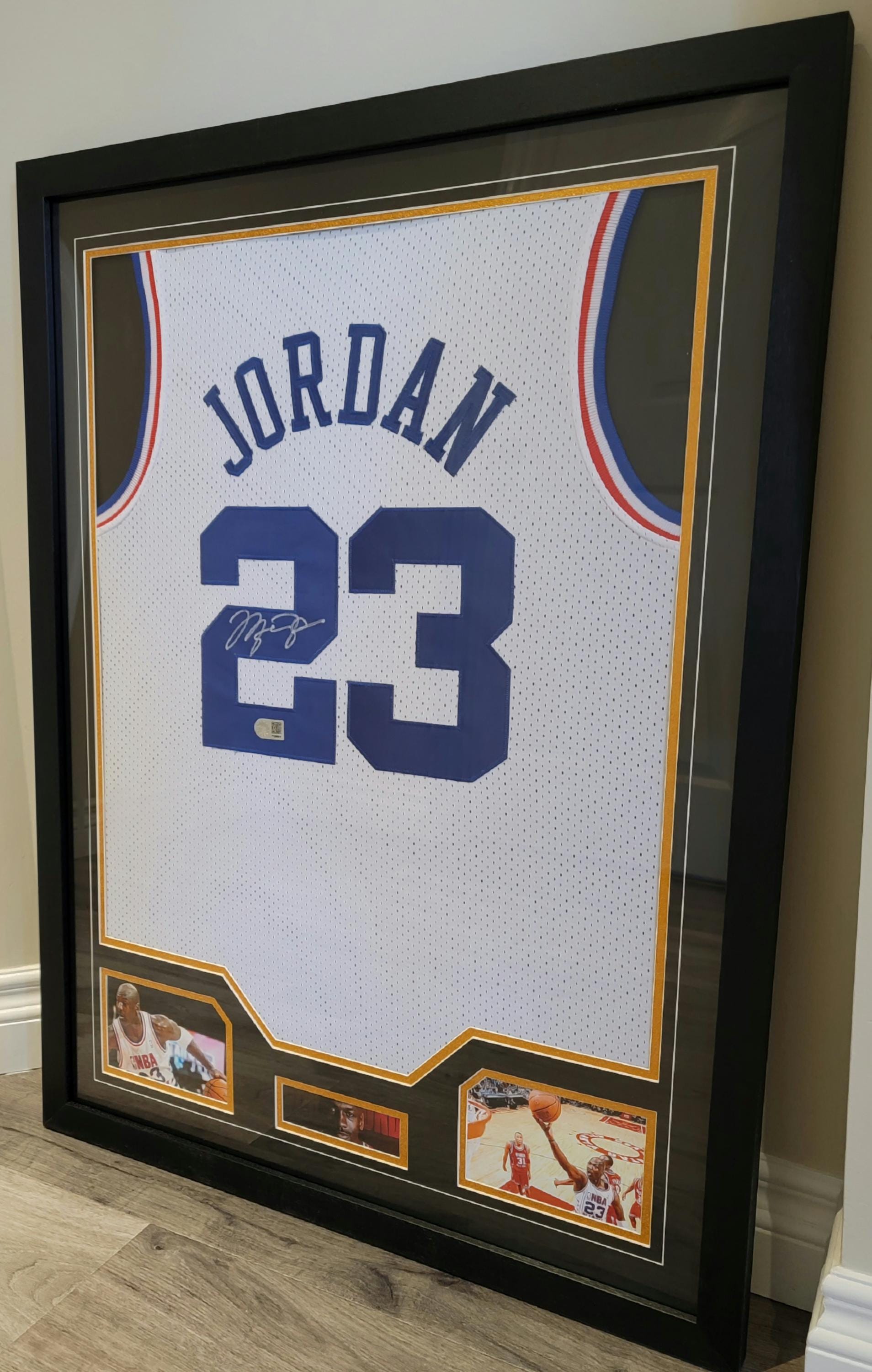CUSTOM FRAMED! Michael Jordan Signed Autographed 2003 All-Star M&N Jersey COA