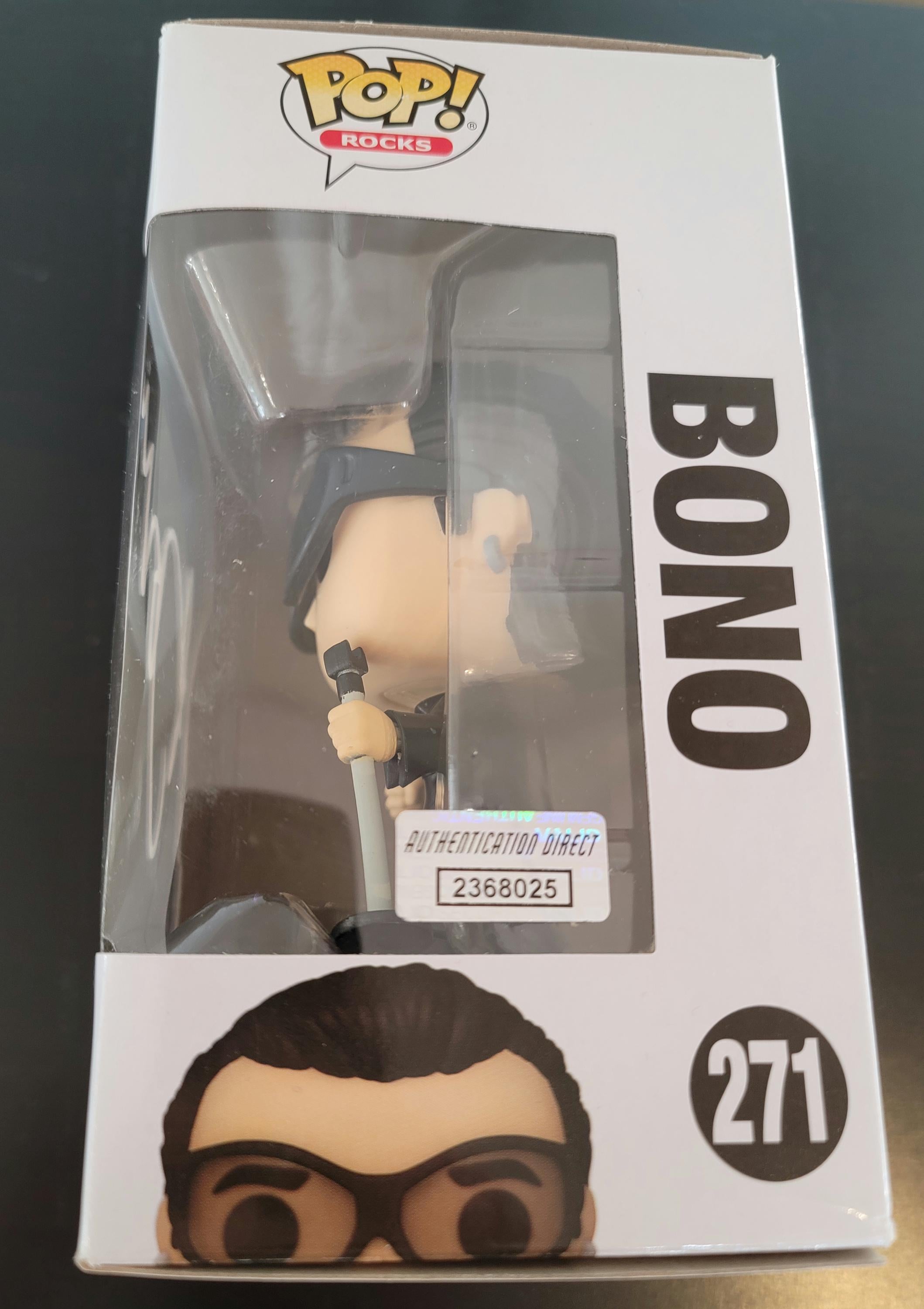 Bono Very Rare Paul David Hewson U2 Signed Autographed Funko Pop Hologram COA