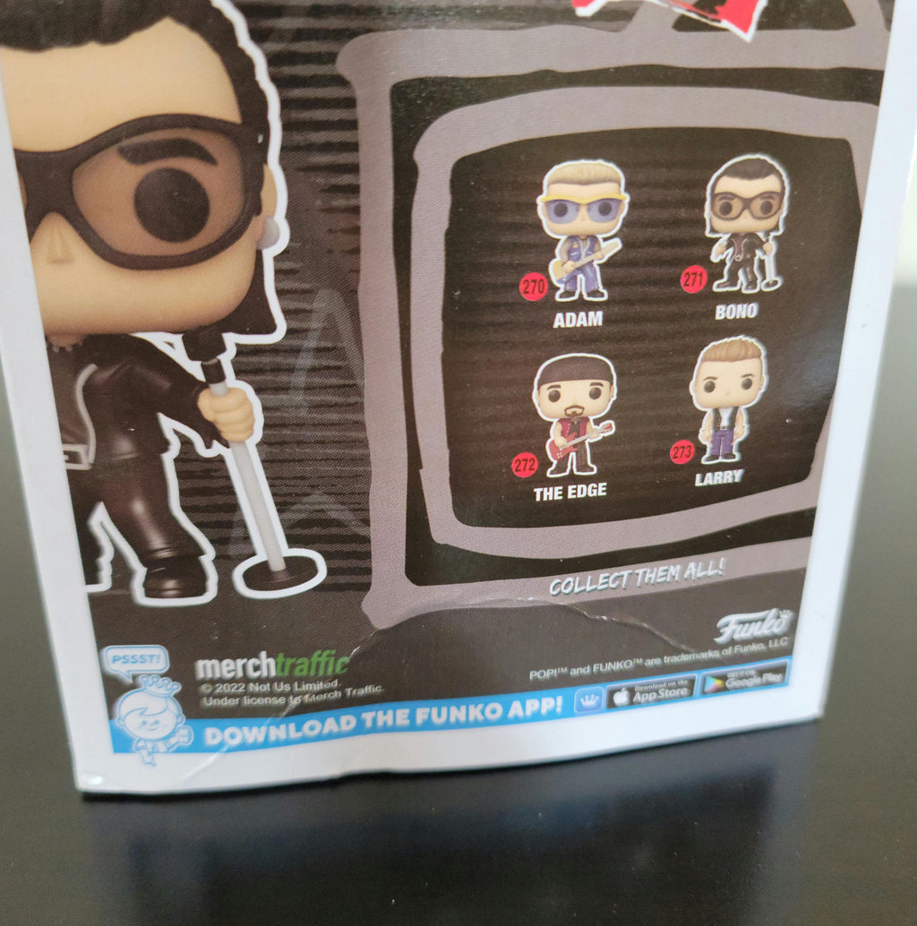 Bono Very Rare Paul David Hewson U2 Signed Autographed Funko Pop Hologram COA