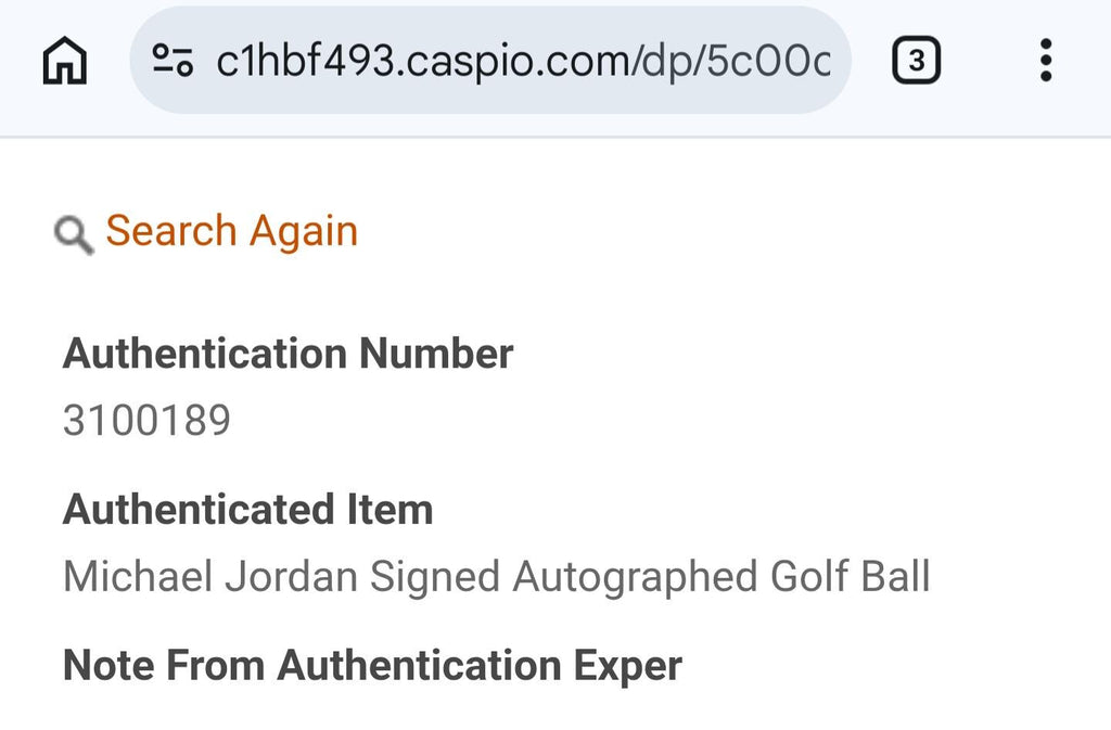 Michael Jordan Signed Autographed Golf Ball PGA with Clean Signature LOA