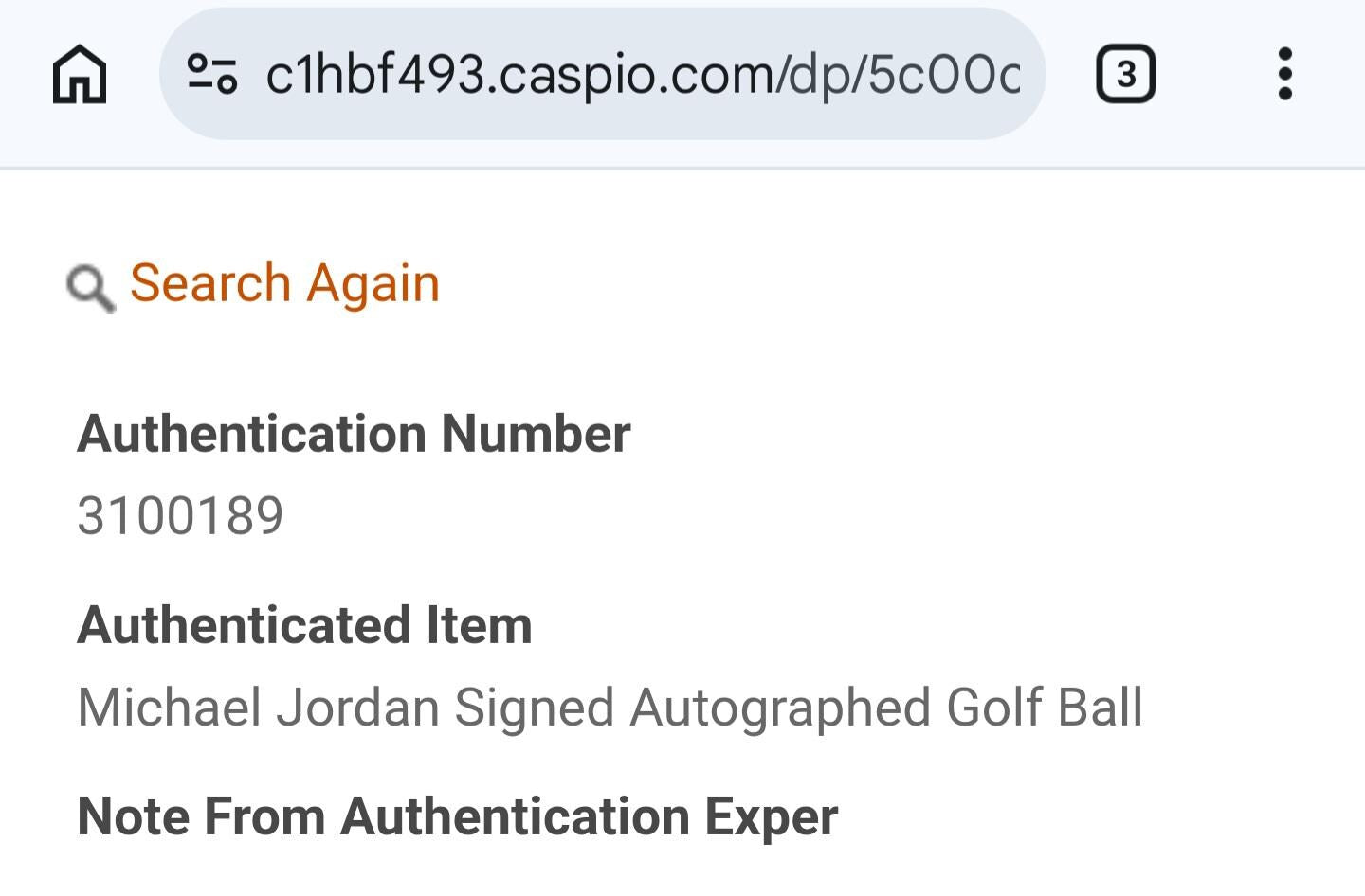 Michael Jordan Signed Autographed Golf Ball PGA with Clean Signature LOA