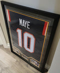 LAST CUSTOM FRAMED Drake Maye Signed Autographed Patriots Custom Jersey Authenticated