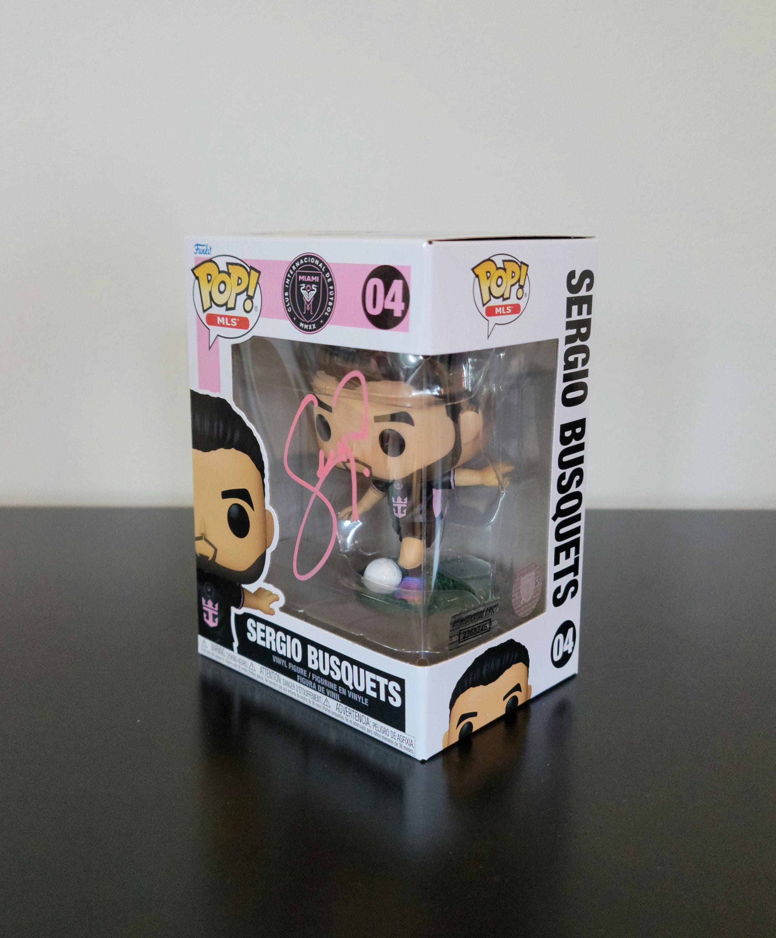 Sergio Busquets Signed Autographed Funko Pop Inter Miami with MLS Hologram and COA