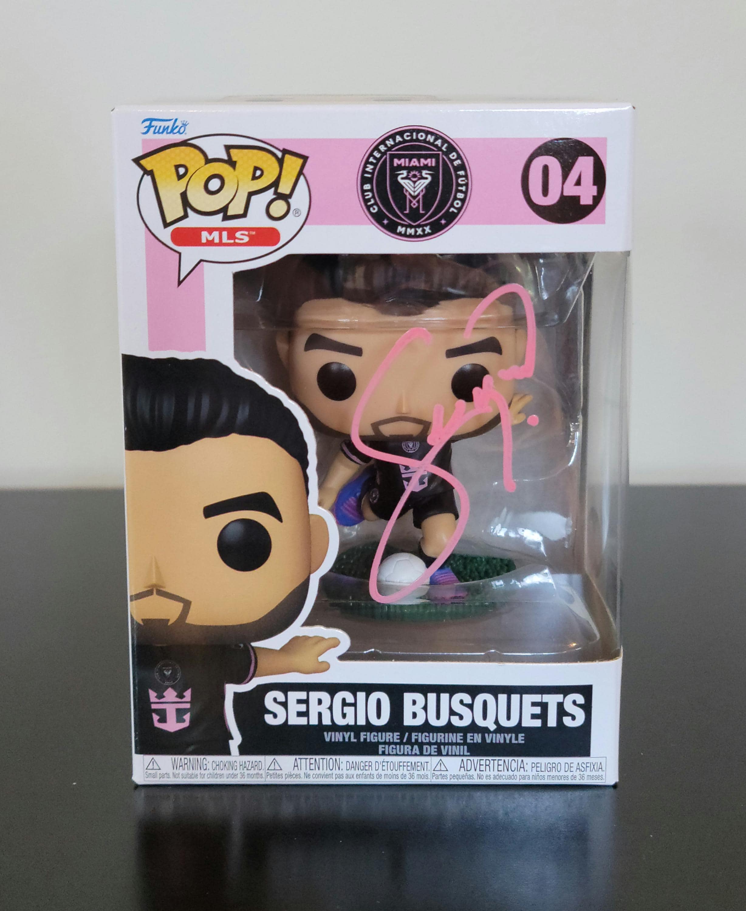 Sergio Busquets Signed Autographed Funko Pop Inter Miami with MLS Hologram and COA