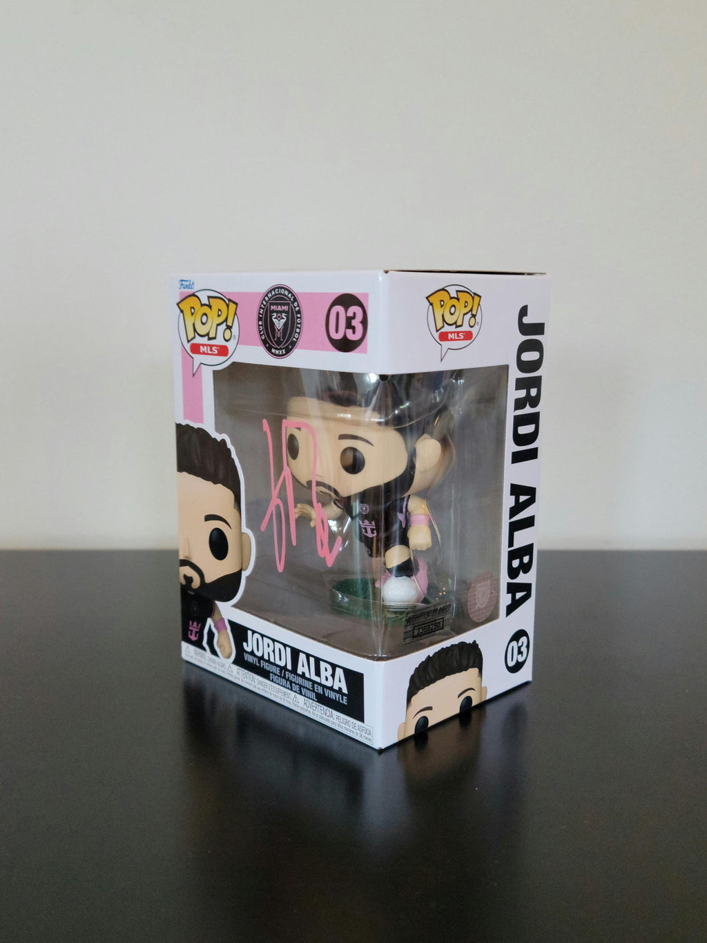 Jordi Alba Signed Autographed Funko Pop Inter Miami with MLS Hologram and COA