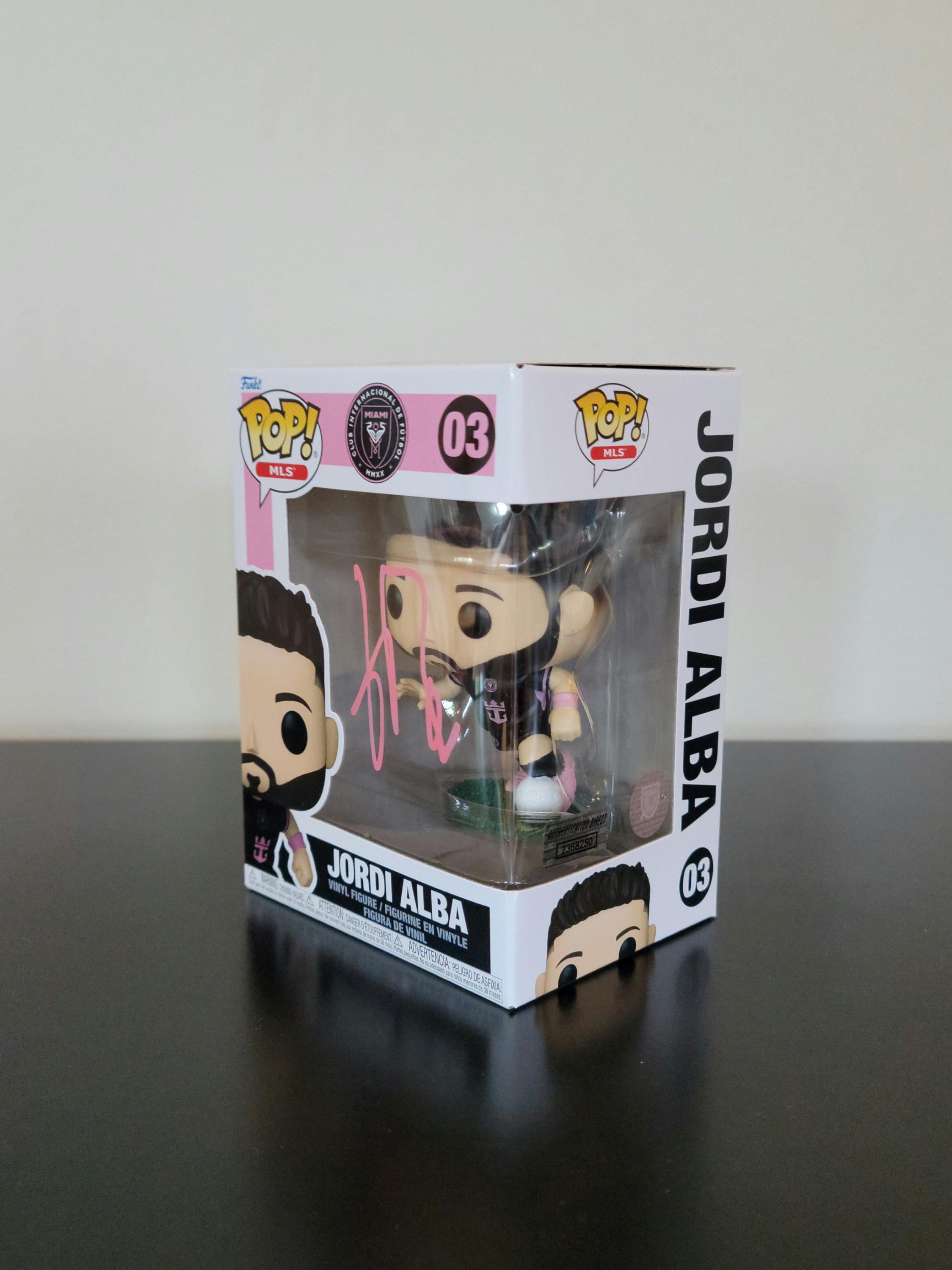 Jordi Alba Signed Autographed Funko Pop Inter Miami with MLS Hologram and COA