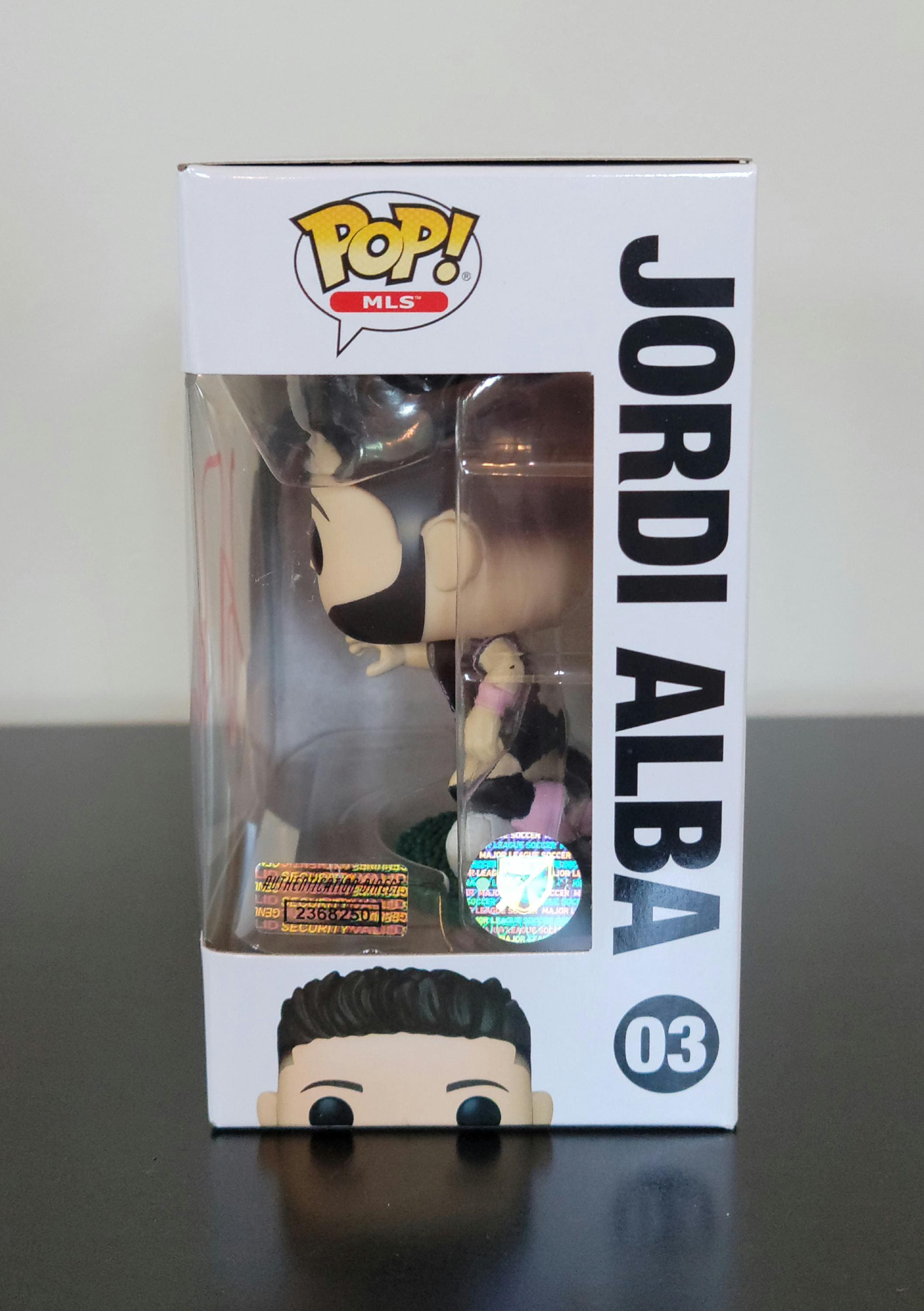 Jordi Alba Signed Autographed Funko Pop Inter Miami with MLS Hologram and COA