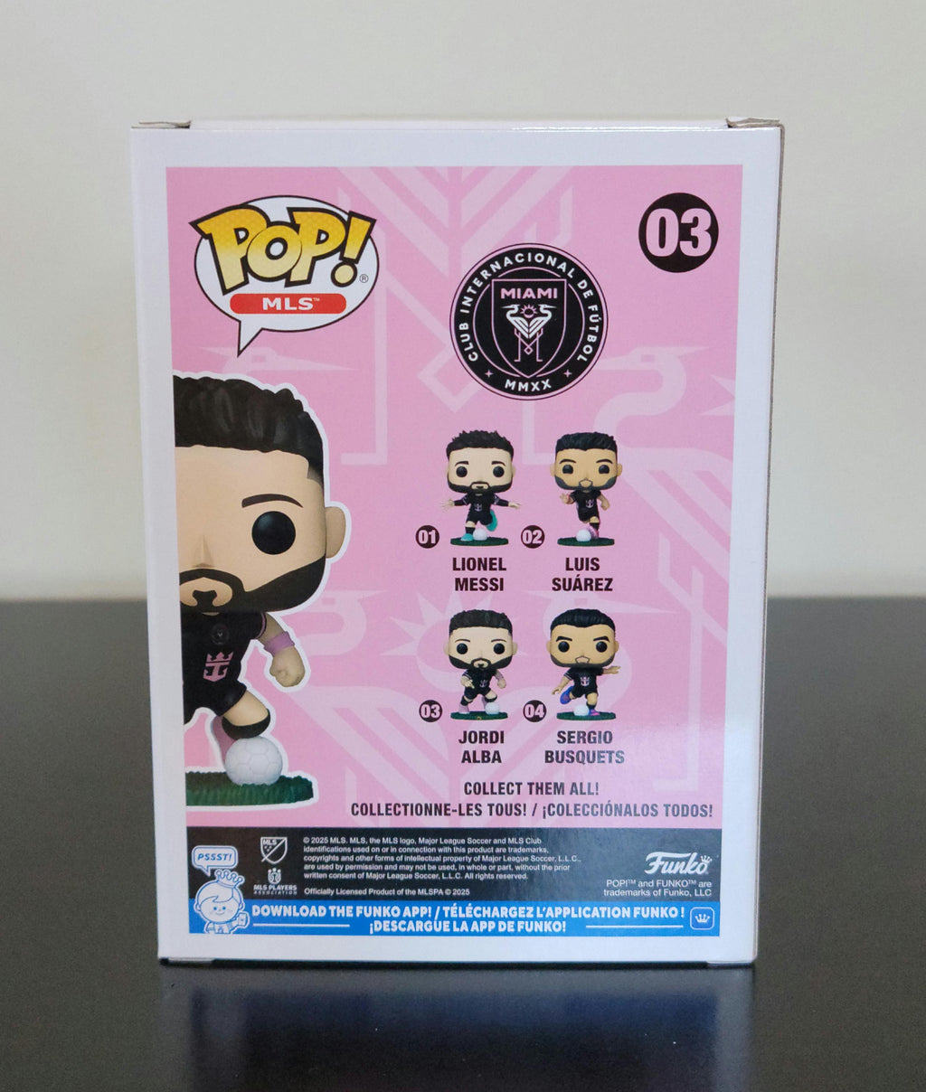 Jordi Alba Signed Autographed Funko Pop Inter Miami with MLS Hologram and COA