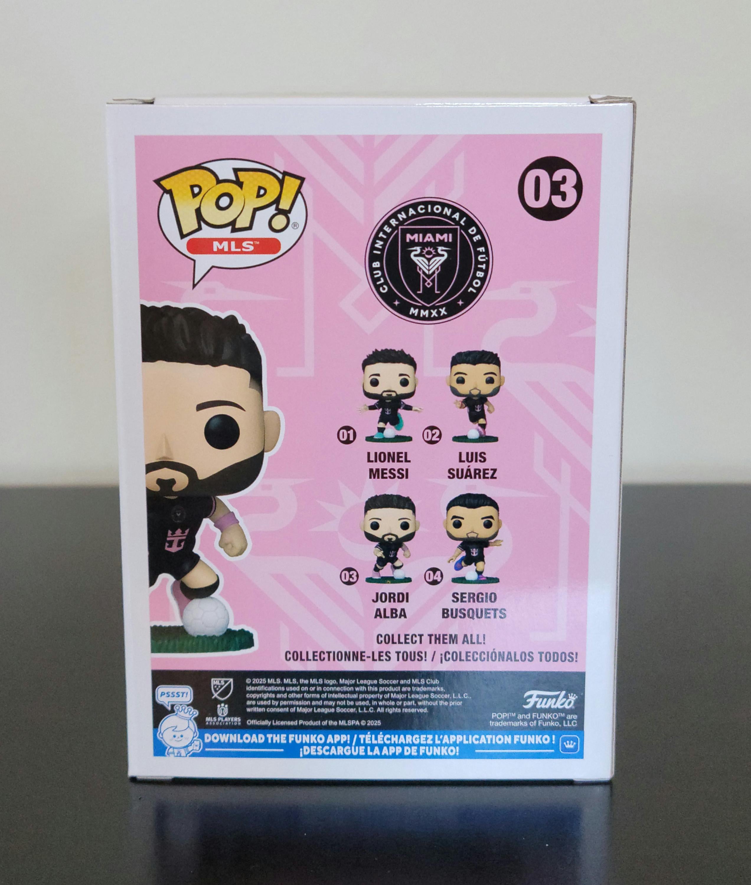 Jordi Alba Signed Autographed Funko Pop Inter Miami with MLS Hologram and COA