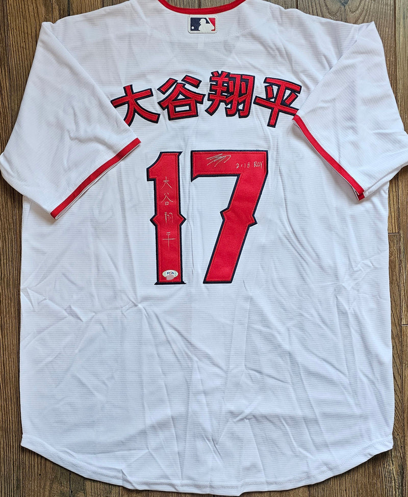 Shohei Ohtani Signed 2018 ROY Kanji Jersey with PSA/DNA Authentication