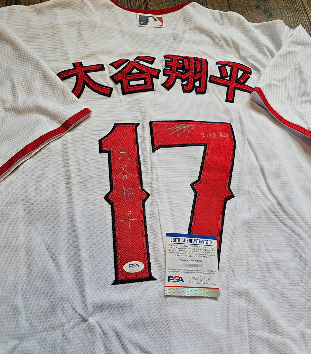 Shohei Ohtani Signed Angels Jersey – 2018 ROY Inscription & Kanji Detailing – PSA/DNA