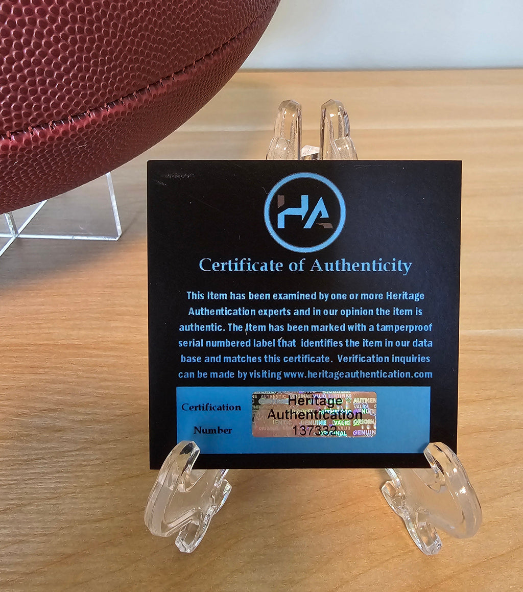 Tom Brady Signed Football with Heritage Authentication COA