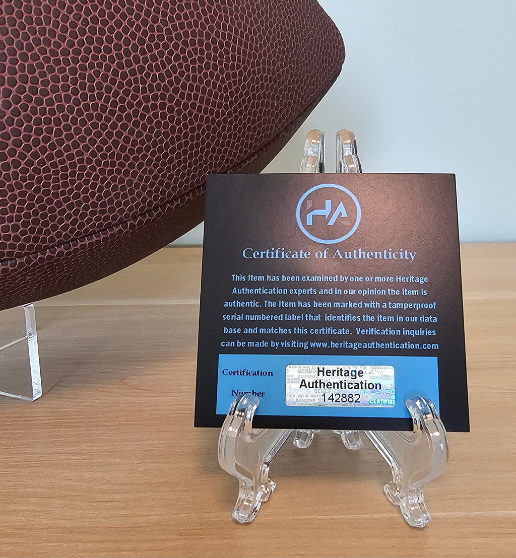 Jayden Daniels Signed Football with Heritage Authentication COA