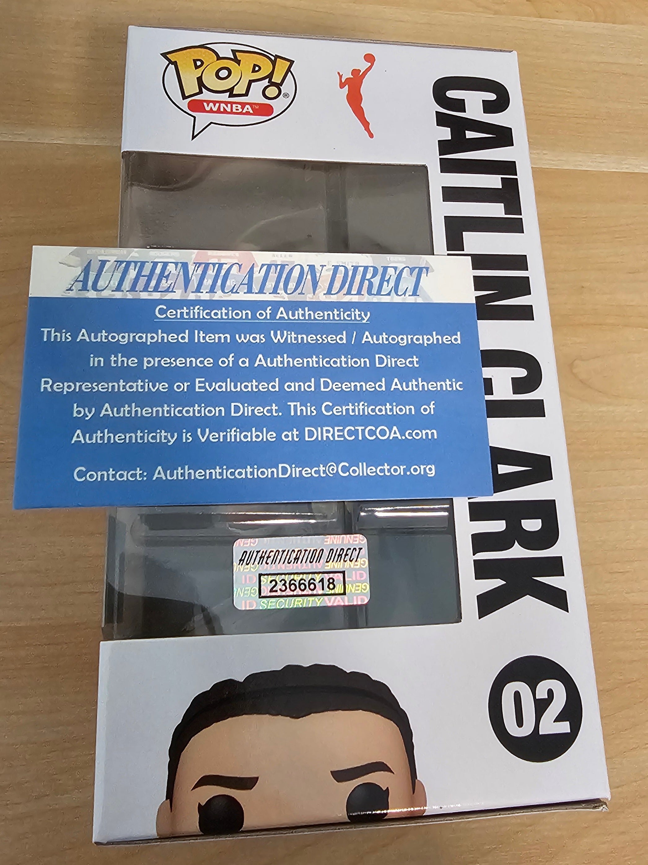 Caitlin Clark Signed Funko Pop with Authentication Direct COA