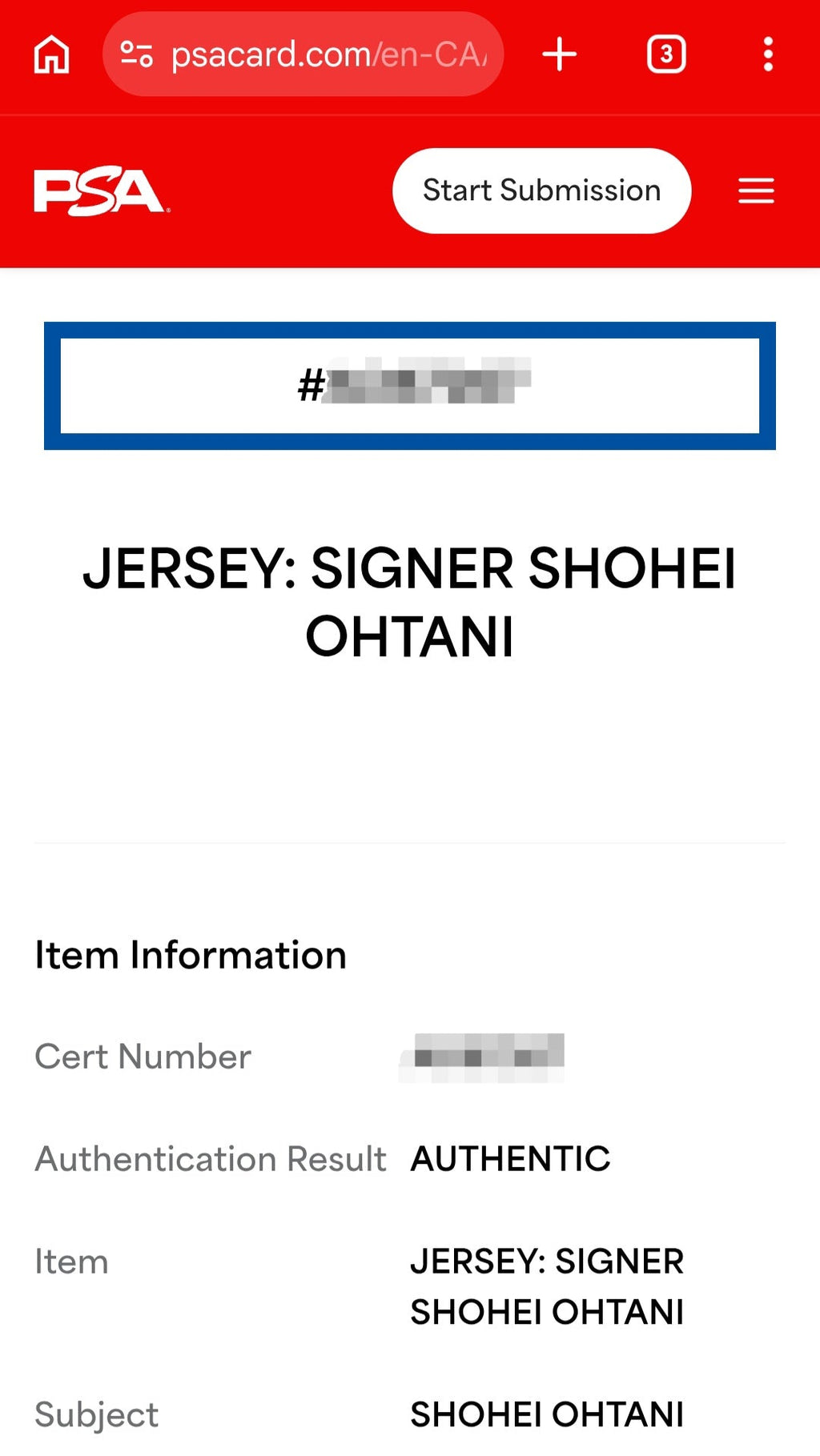 Shohei Ohtani Signed Dodgers Jersey with PSA/DNA Authentication