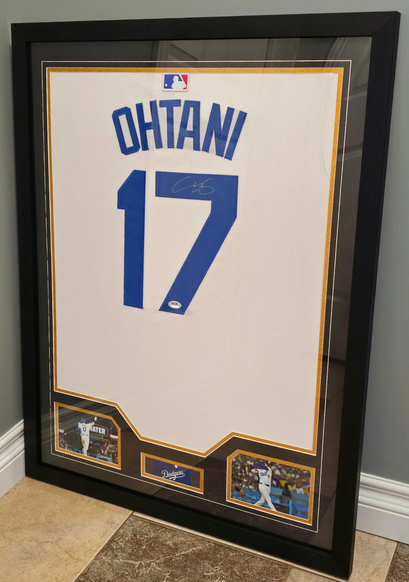 Custom Framed! Shohei Ohtani Signed Dodgers Jersey with PSA/DNA Authentication