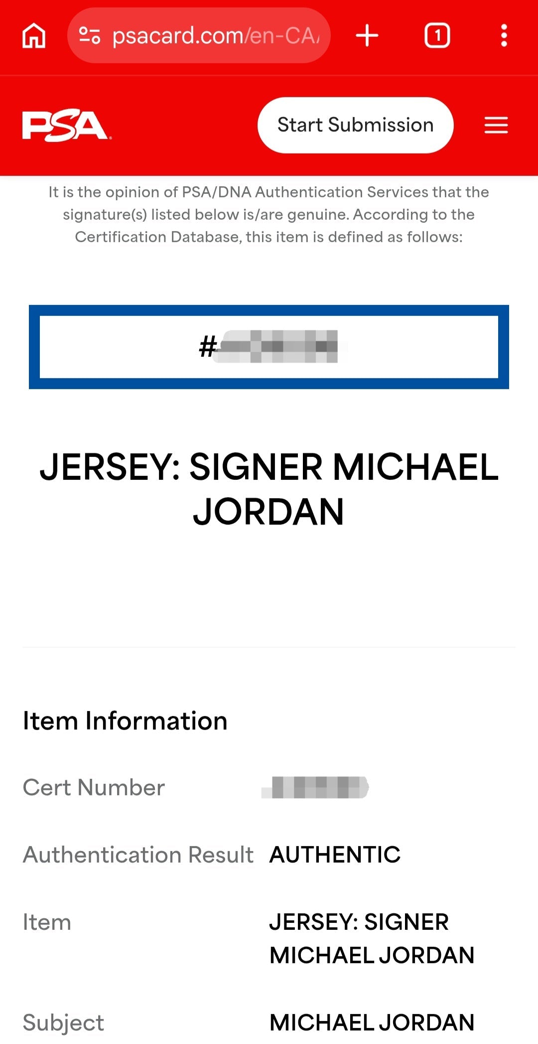Custom Framed! Michael Jordan Signed Jersey with PSA/DNA Authentication