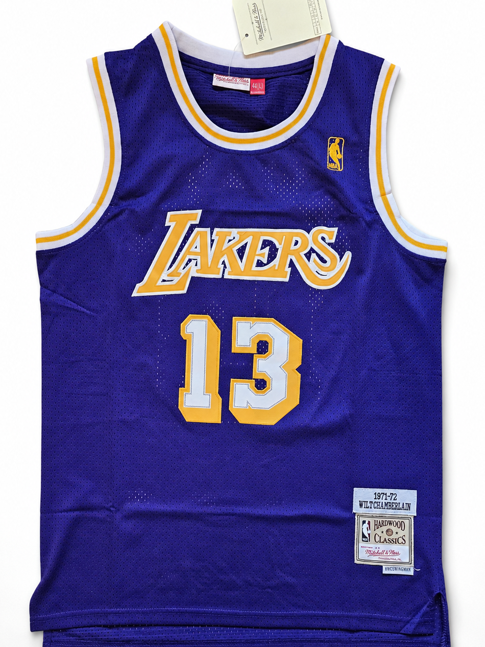 Wilt Chamberlain Signed Lakers #13 Jersey — PSA/DNA COA — Mitchell & Ness Hardwood Classics