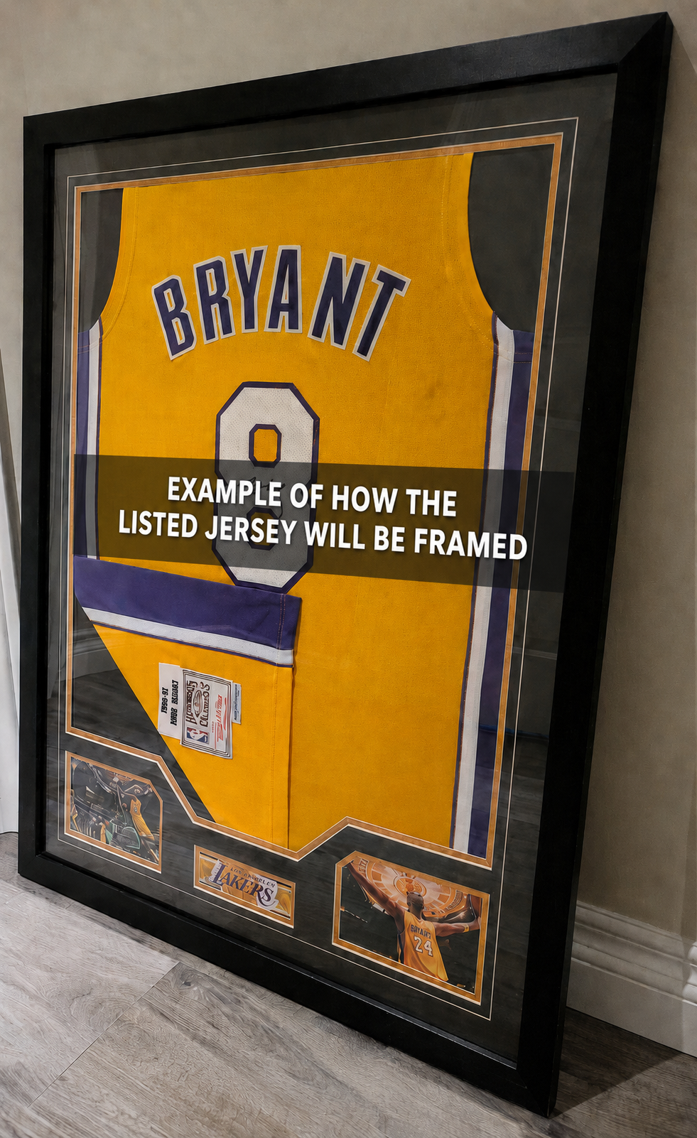 Custom Framed Kobe Bryant Signed 2000-2001 Finals-Style Jersey with BAS Beckett Authentication