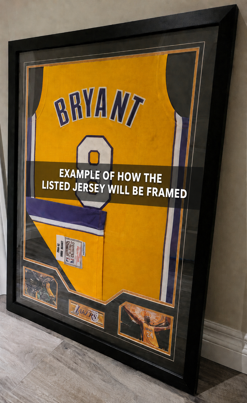 Custom Framed Kobe Bryant Signed 2000-2001 Finals-Style Jersey with BAS Beckett Authentication